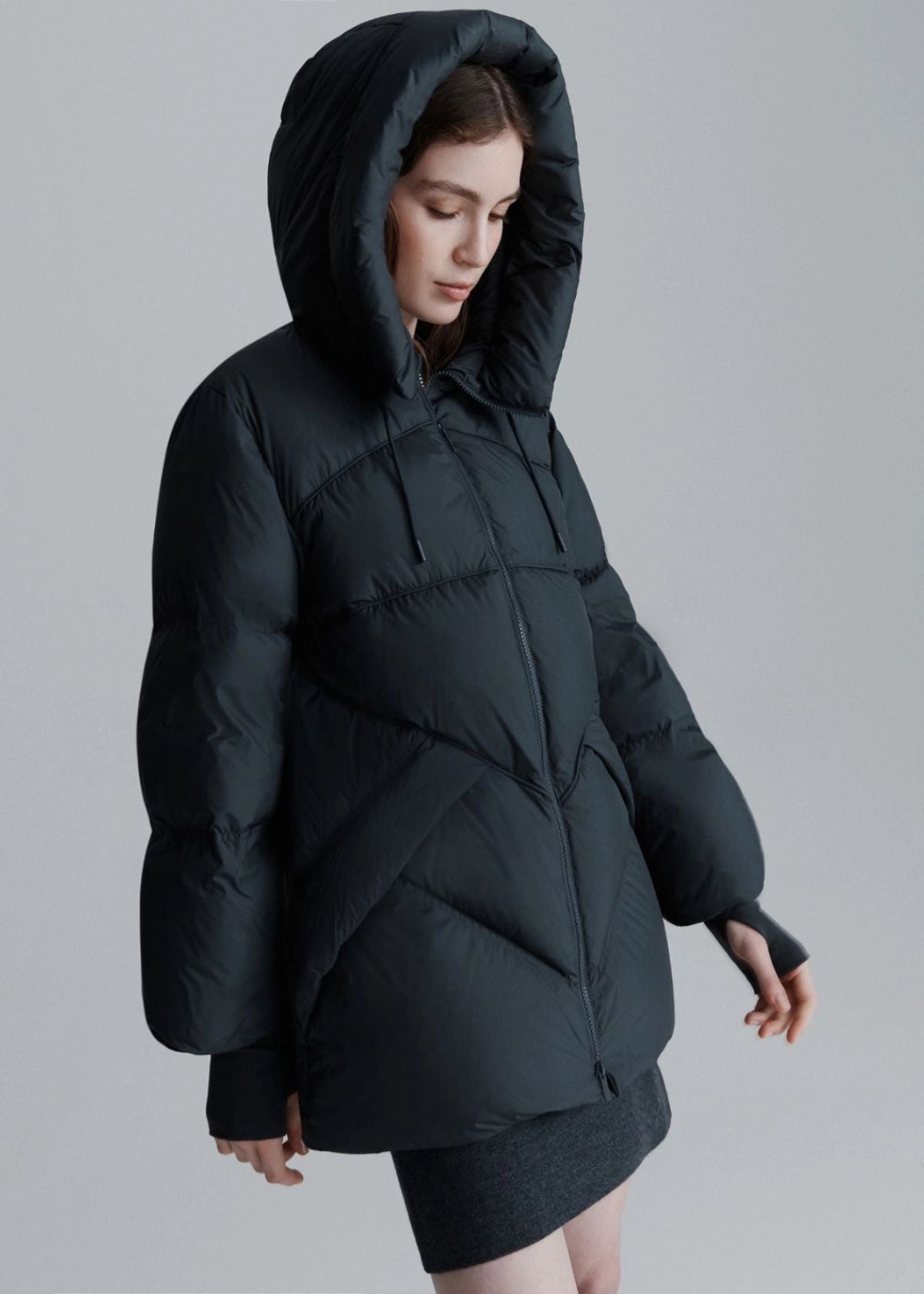 MARELLA Nereide Water Proof Down Jacket - Dark Grey