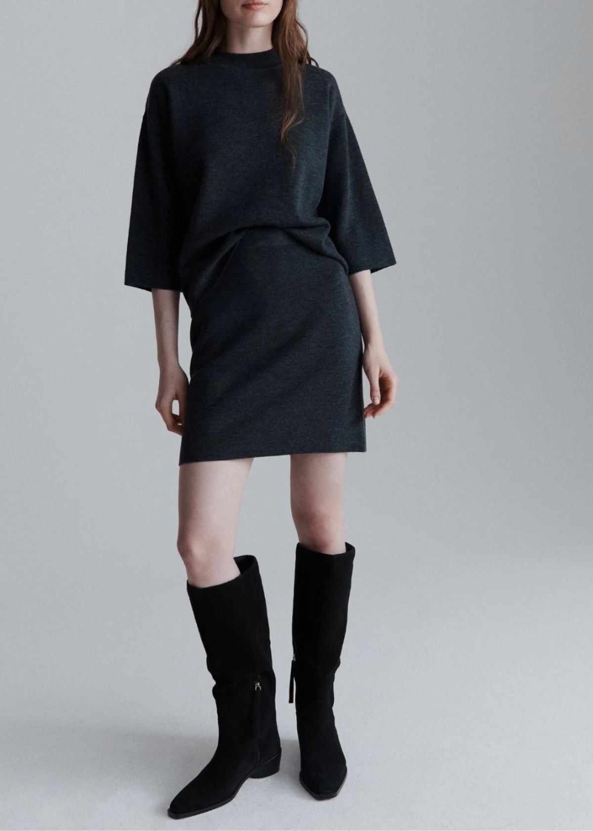 MARELLA Camera Wool Sweater - Dark Grey
