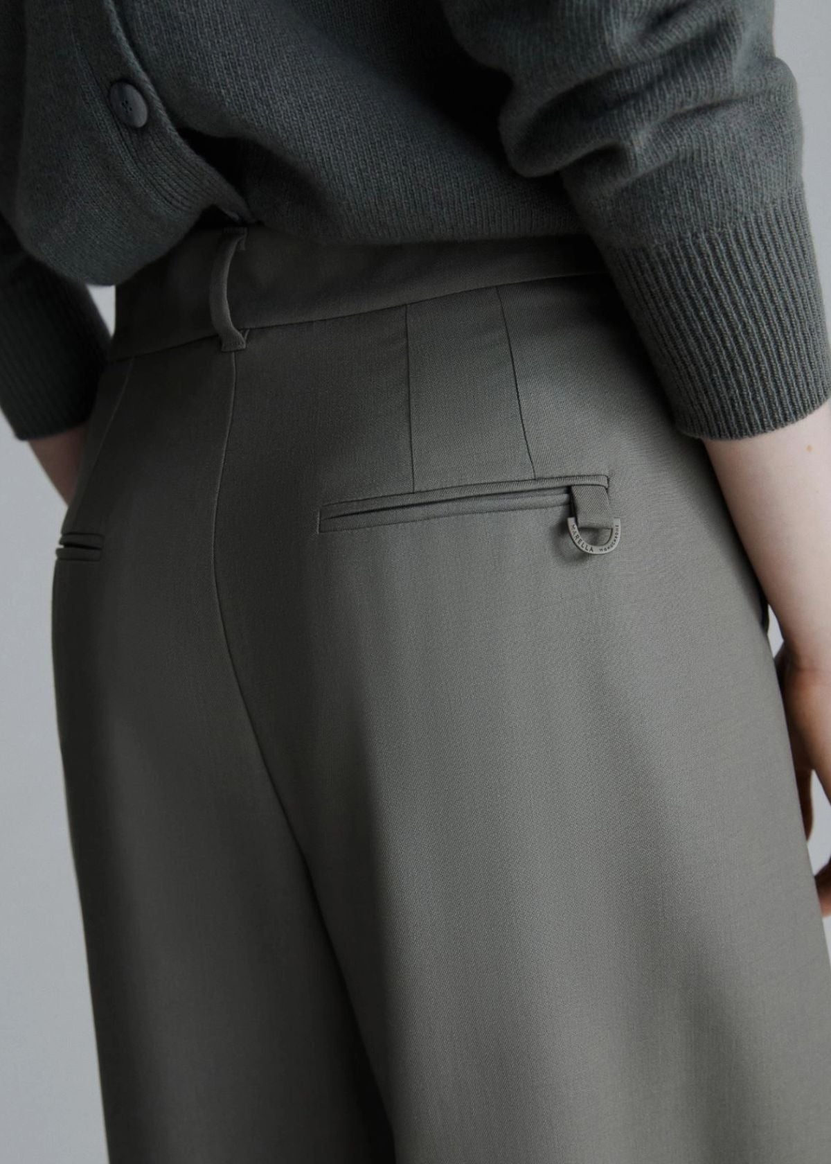 MARELLA Ulzio Wide Fit Gabardine Pant - Olive