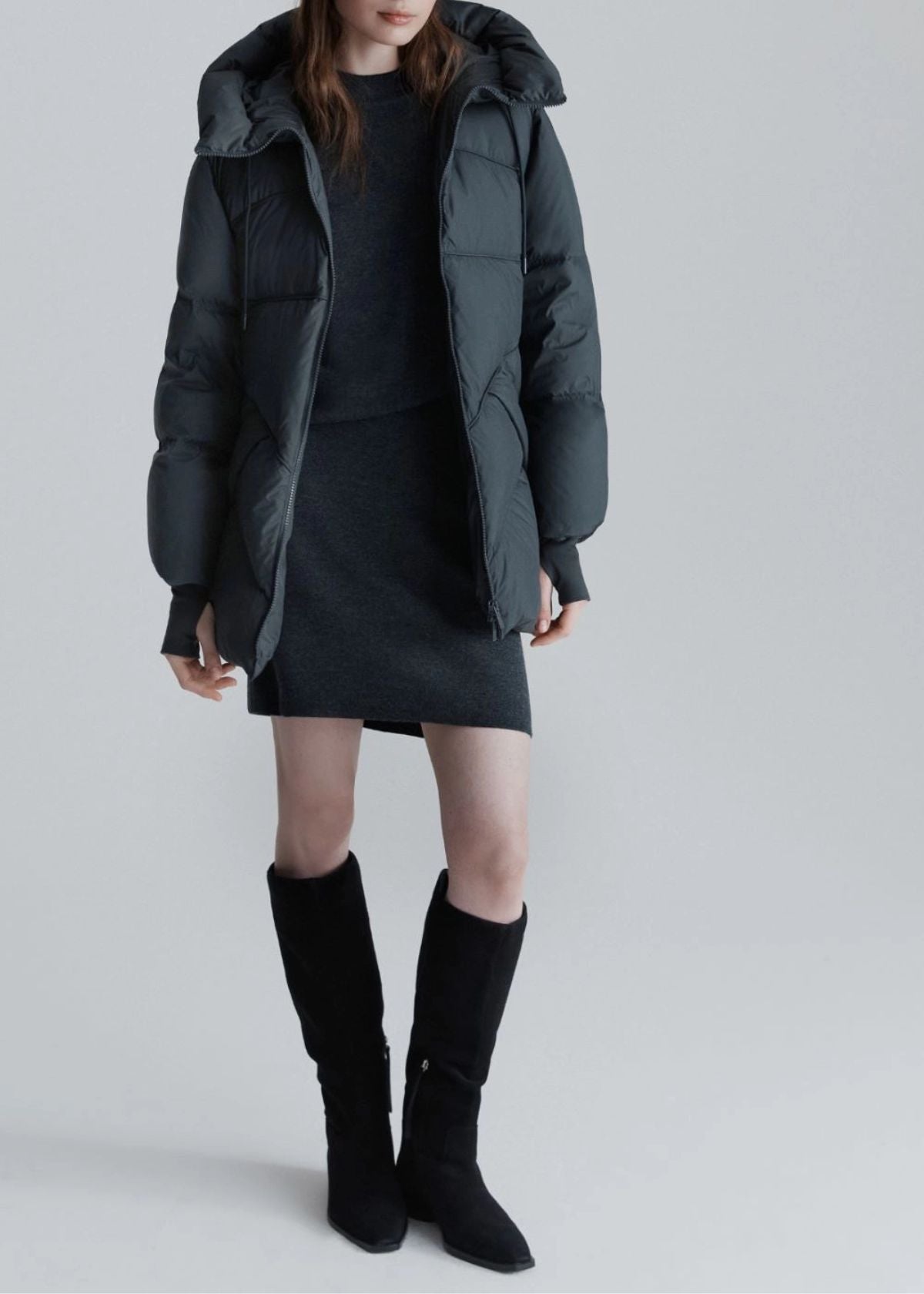 MARELLA Nereide Water Proof Down Jacket - Dark Grey