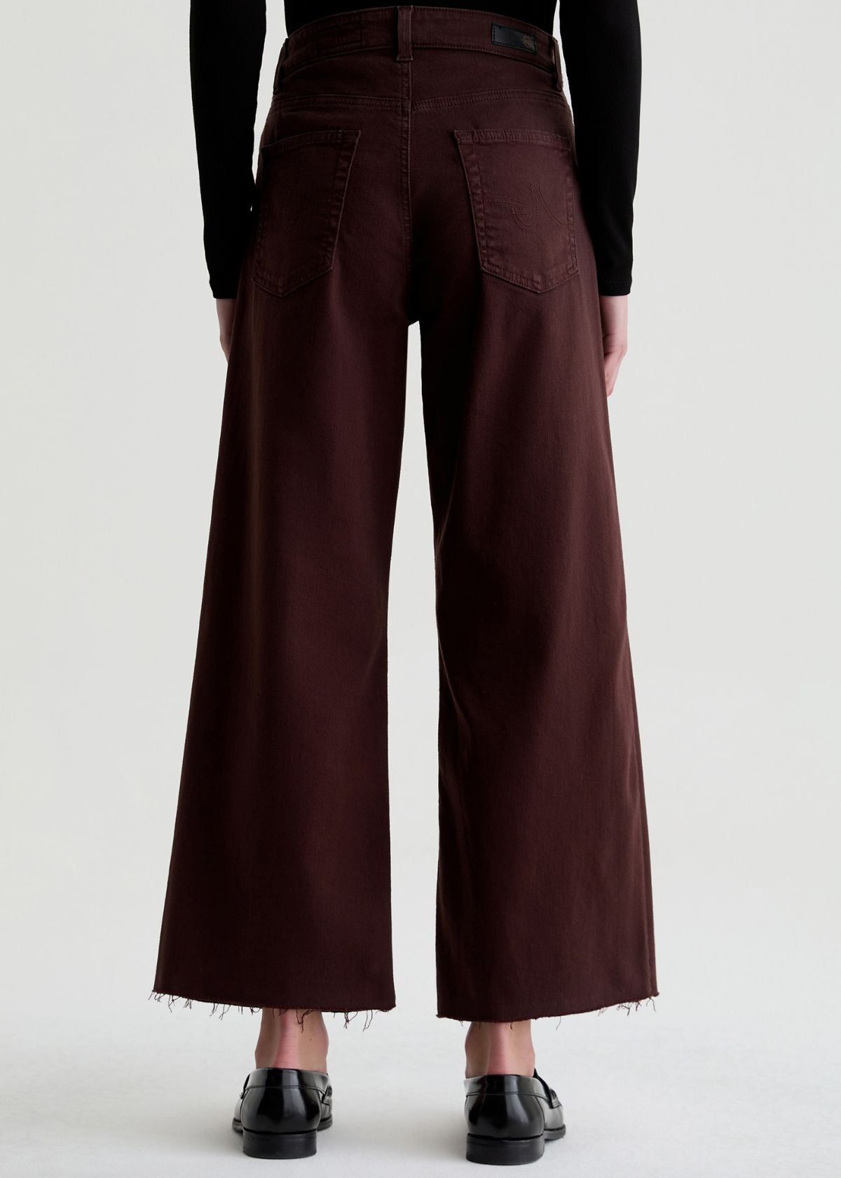 AG Saige Wide Leg Crop Jean - Coffee Bean