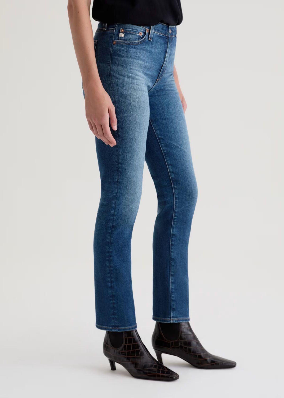 AG Mari Mid Rise Slim Straight Jean - 12 Years Assumption