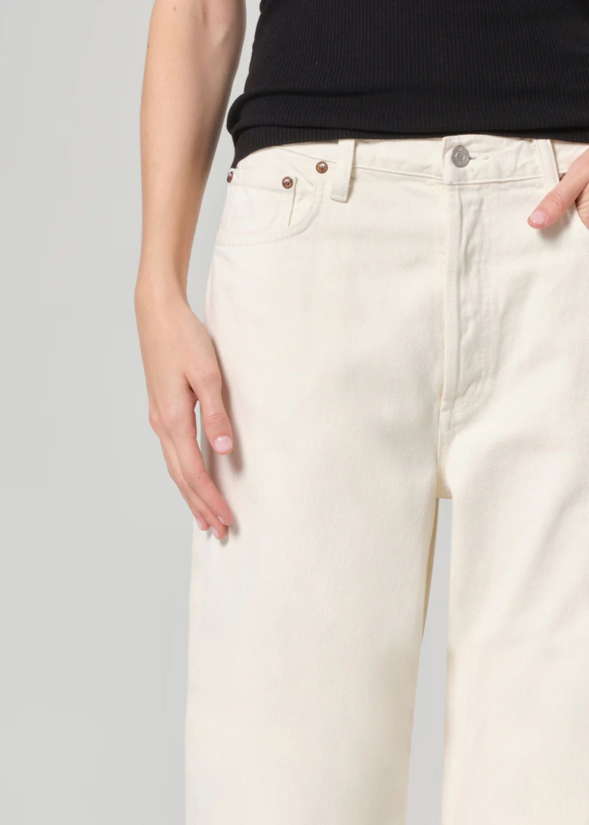 AGOLDE Low Slung Baggy 28" Petite Jean - Solar