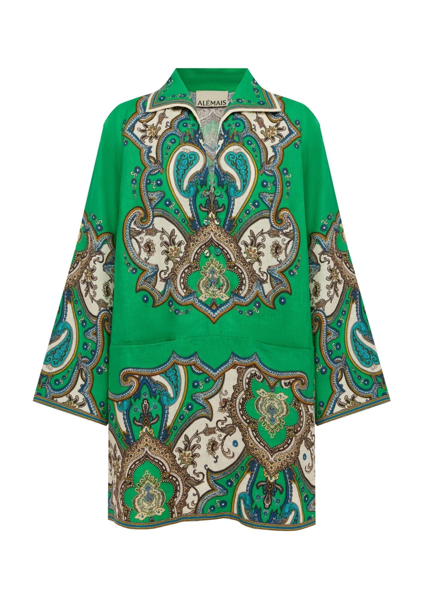 ALEMAIS Porter Mini Tunic Dress - Jade