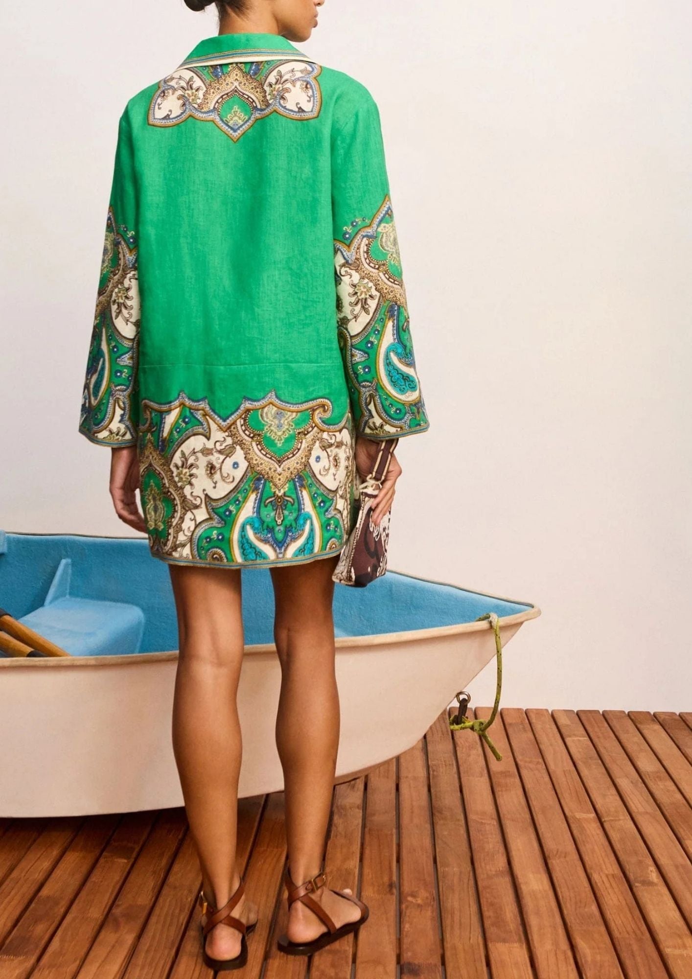 ALEMAIS Porter Mini Tunic Dress - Jade