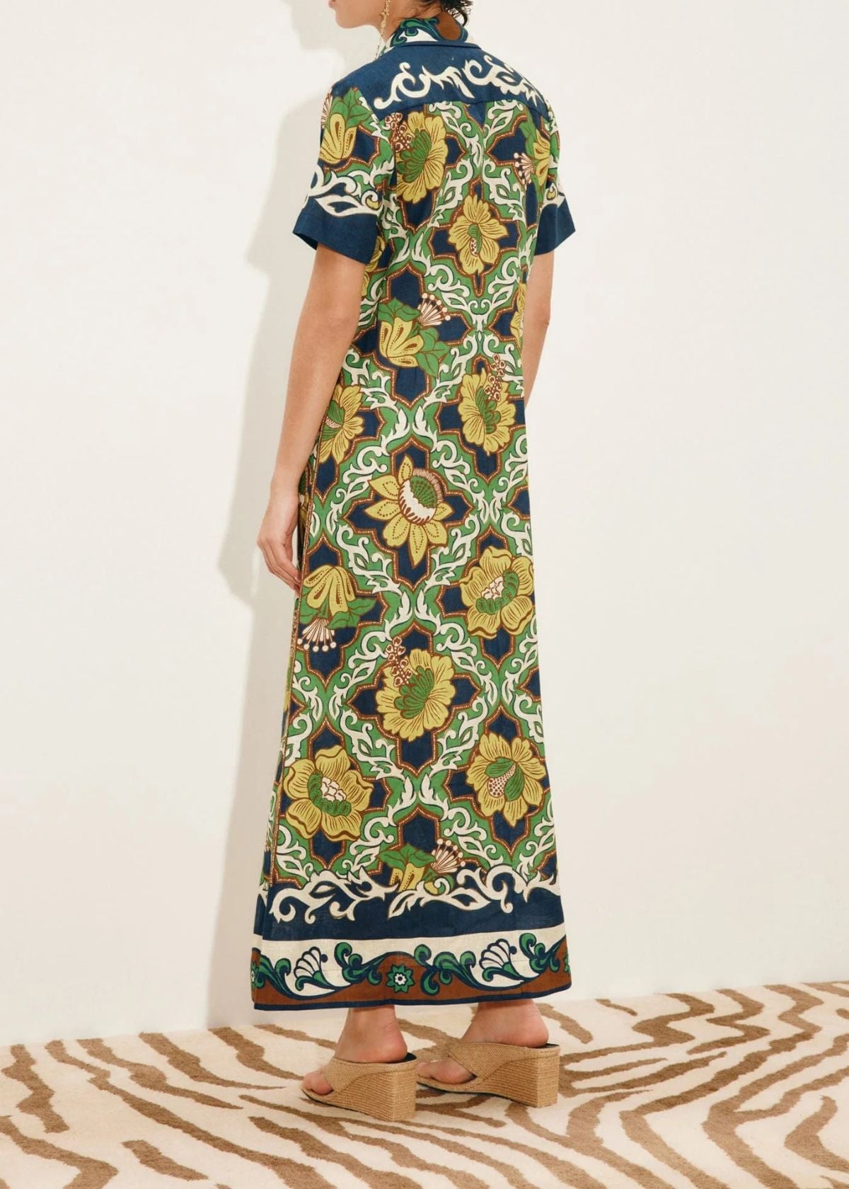 ALEMAIS Liana Shirt Dress - Navy Multi