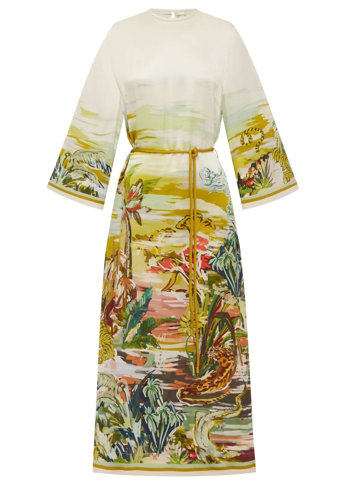 Alemais Jungle Boogie Silk Midi Dress