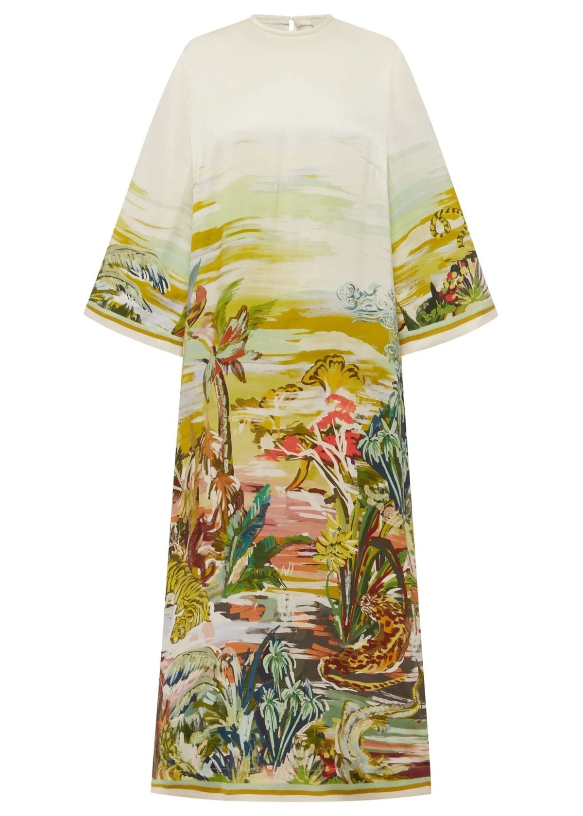 Alemais Jungle Boogie Silk Midi Dress