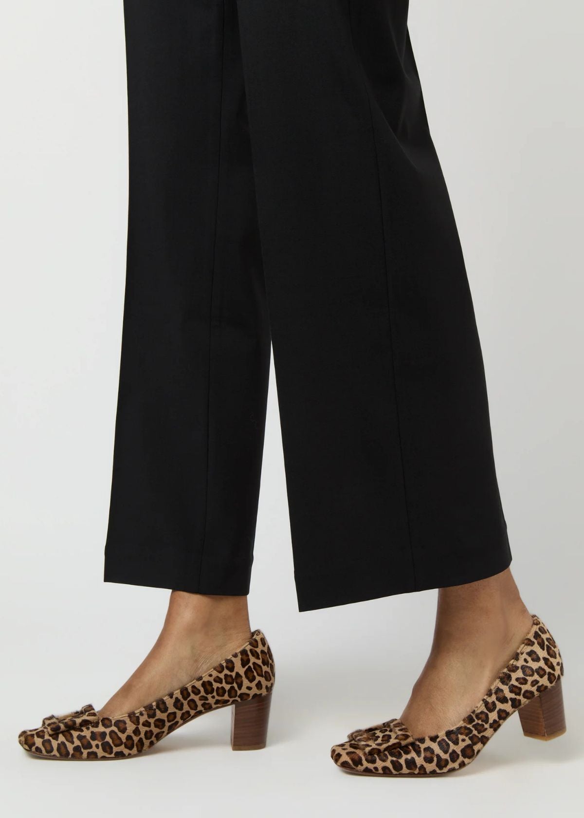 ANN MASHBURN Frankie Cropped Pant - Black Bi-Stretch Tropical Wool