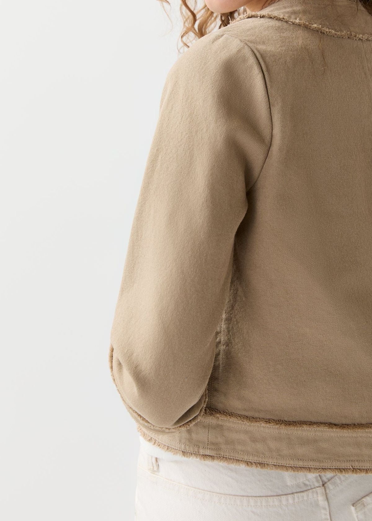 ANN MASHBURN Kiki Jacket - Khaki Stretch Canvas