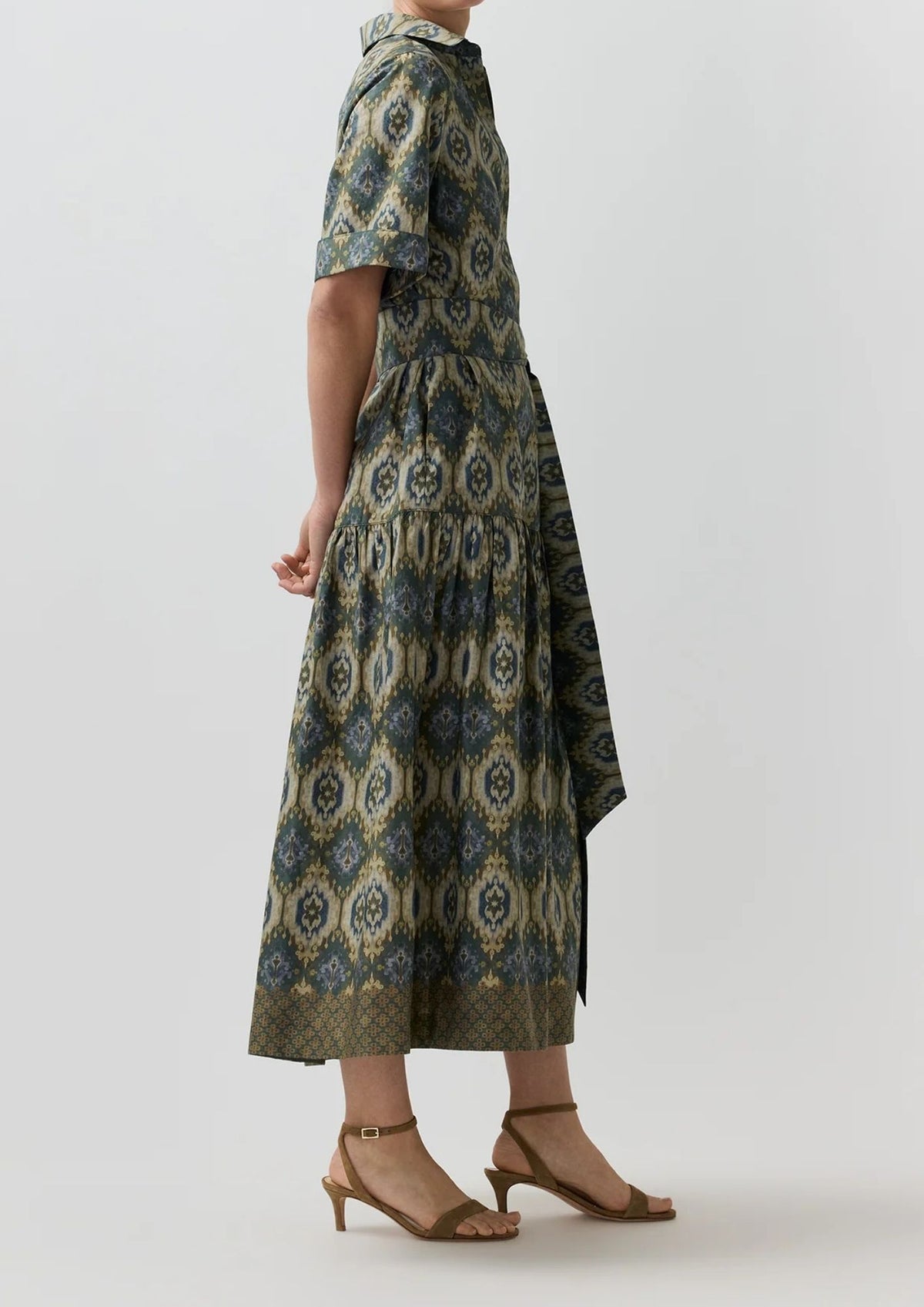 ANN MASHBURN Nathalie Dress - Spruce Tobacco Multi Painted Tapestry