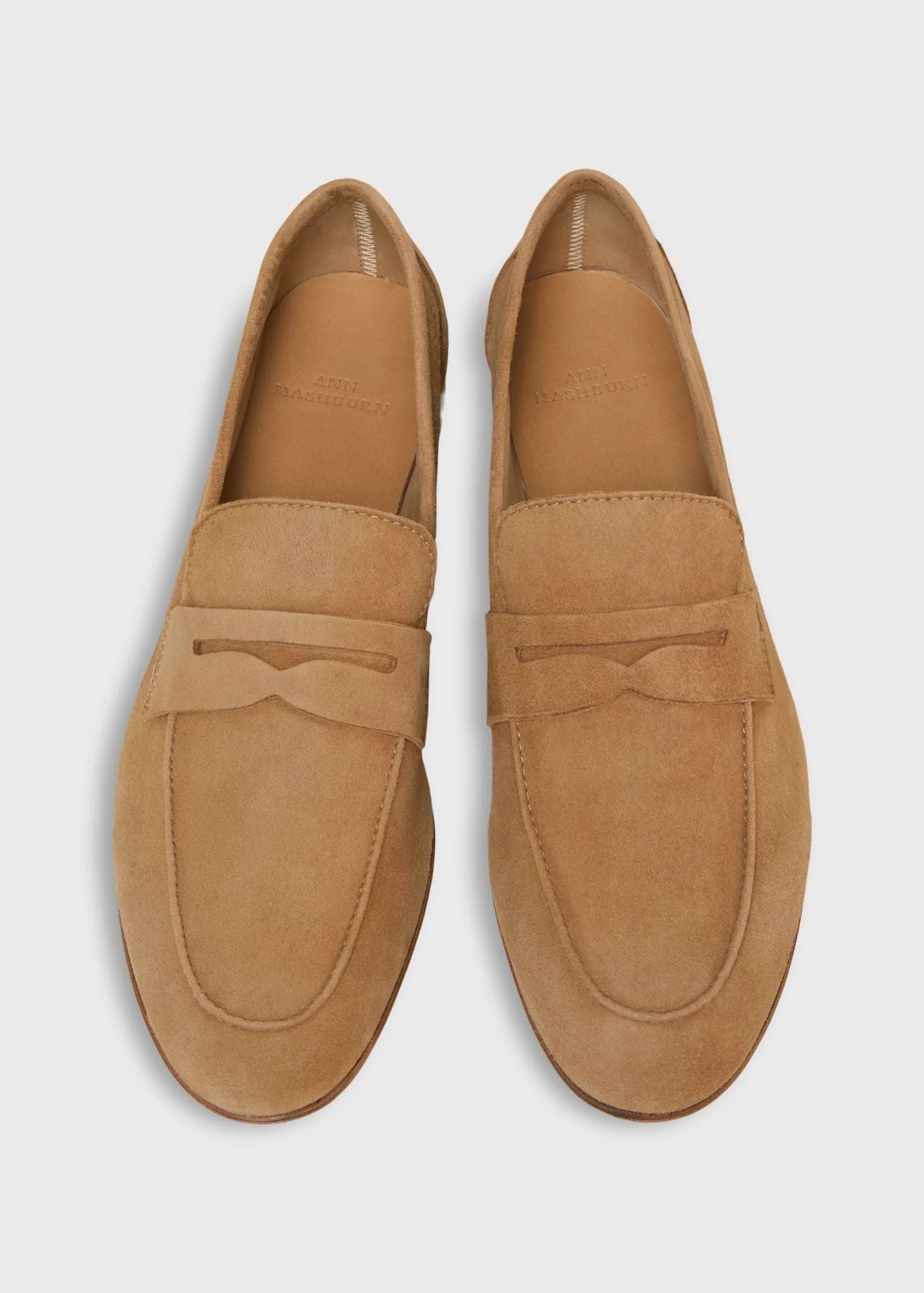 ANN MASHBURN Mia Loafer - Light Camel Suede