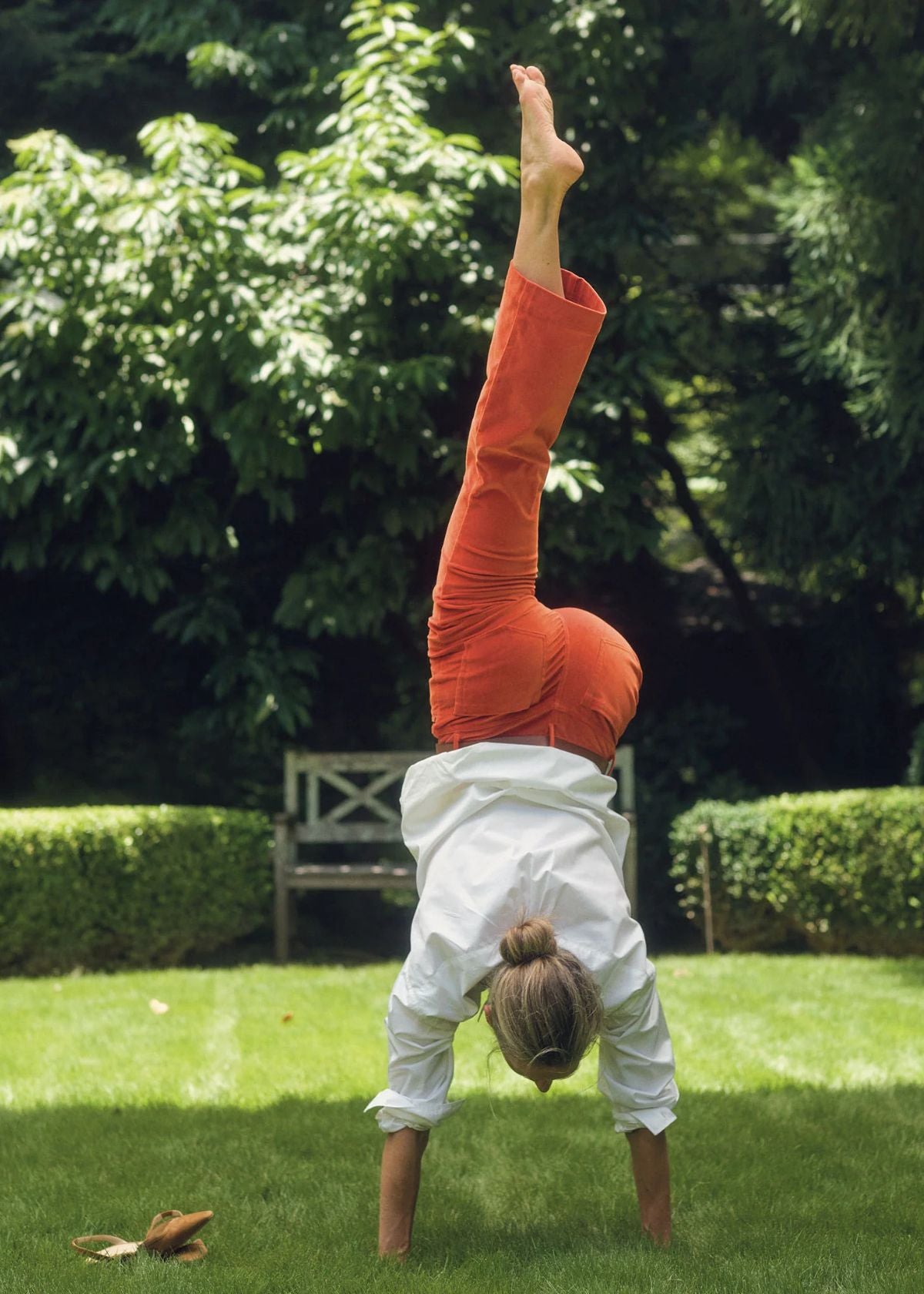 ANN MASHBURN Kendall Flare 5-Pocket Jean - Persimmon Stretch Velveteen