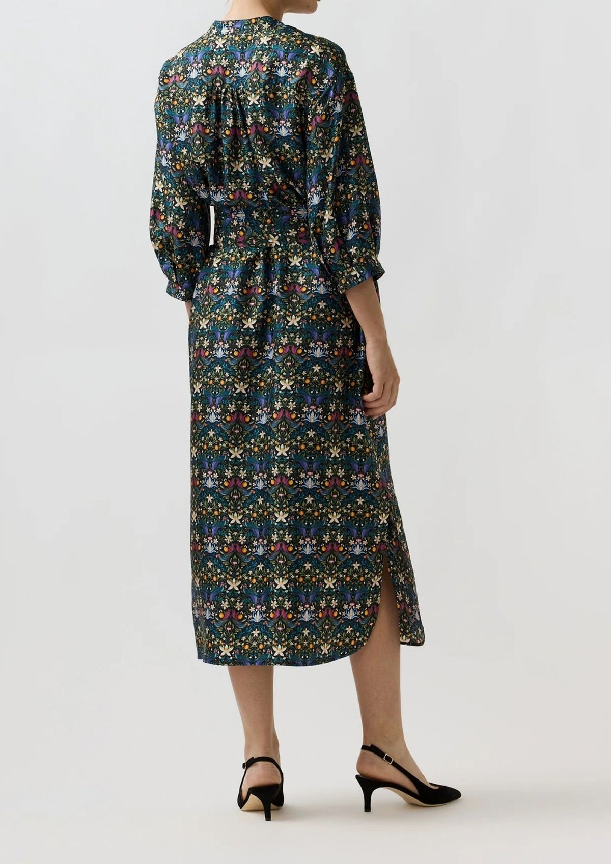 ANN MASHBURN Tessa Dress - Forbidden Fruit Liberty Fabric Silk Twill