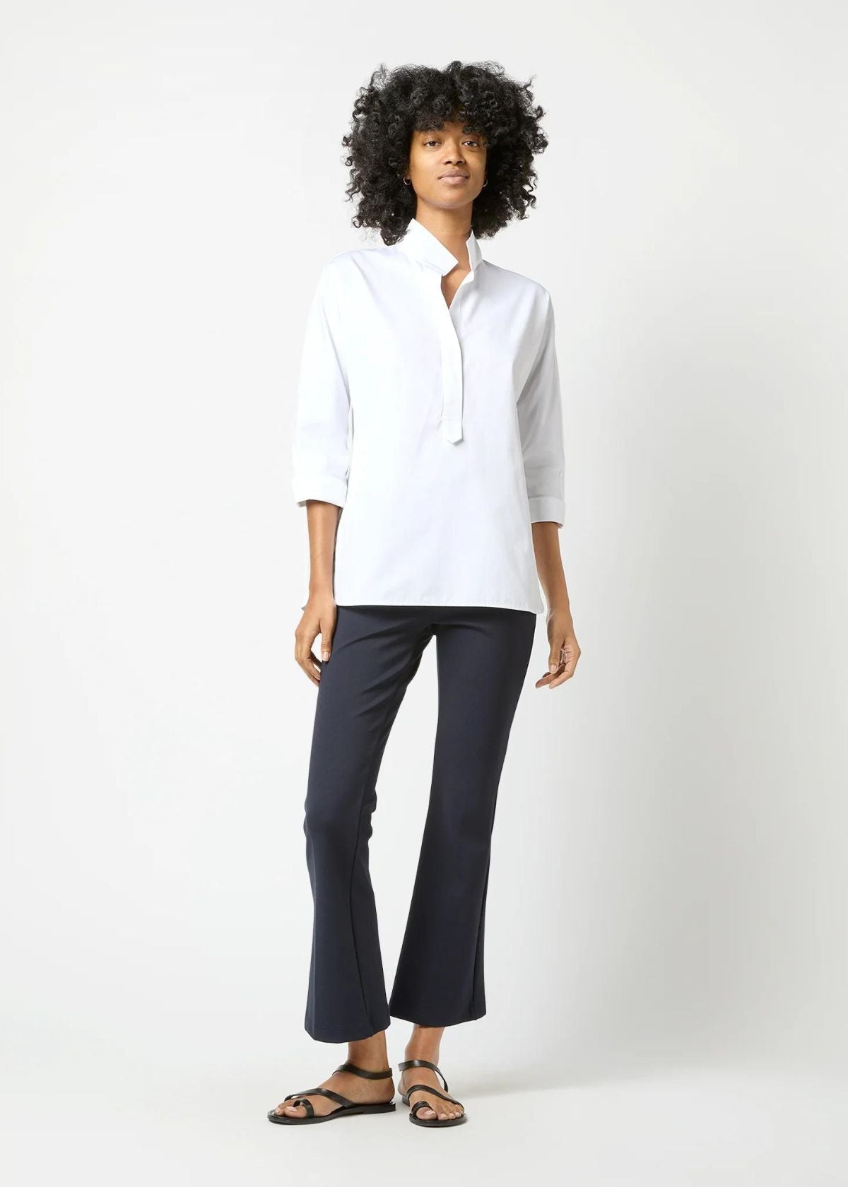 ANN MASHBURN Fanny Top - White Poplin