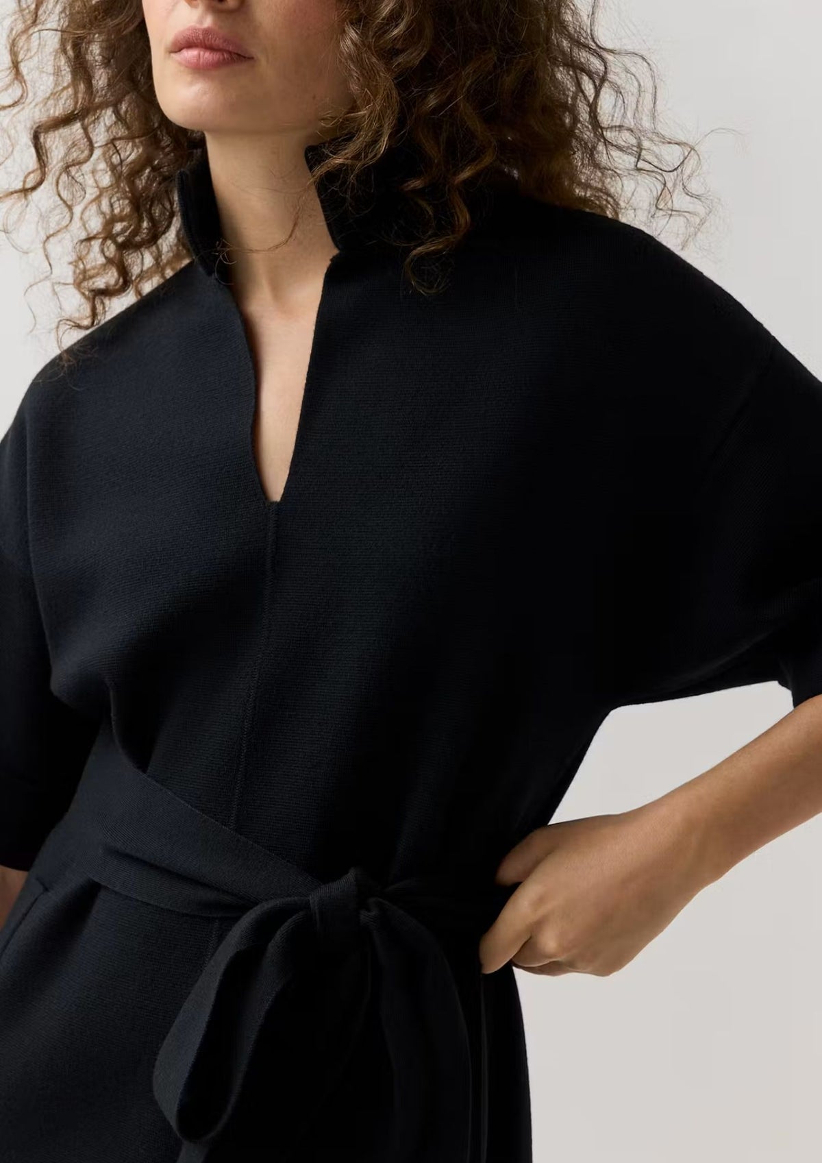 ANN MASHBURN Julia Sweater Dress - Black