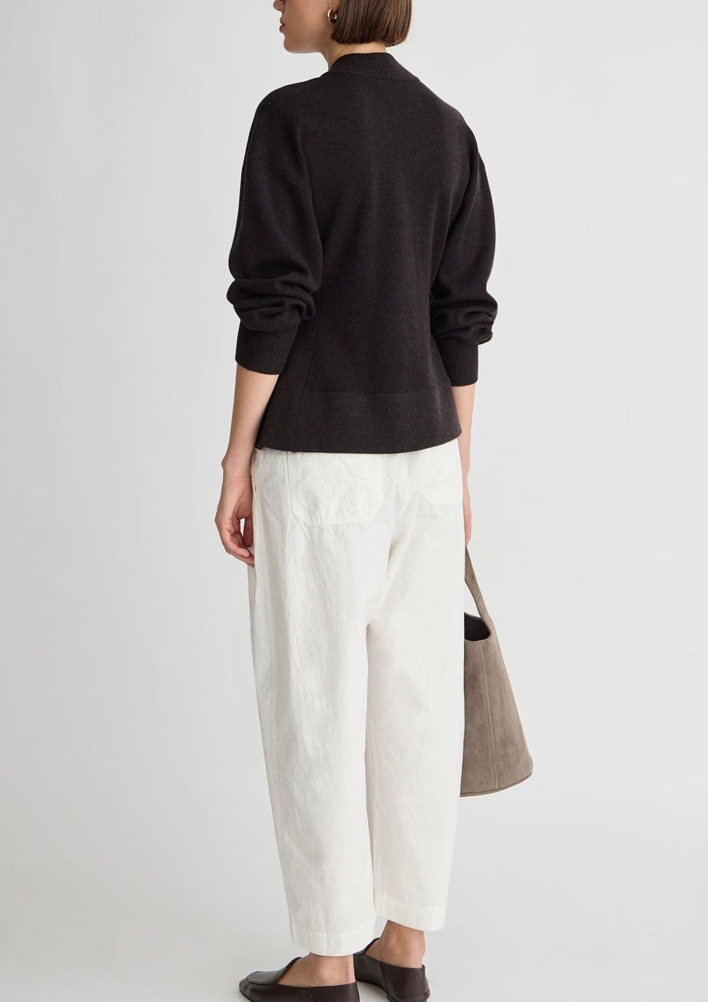 APIECE APART Salina Cardigan Sweater - Deep Espresso