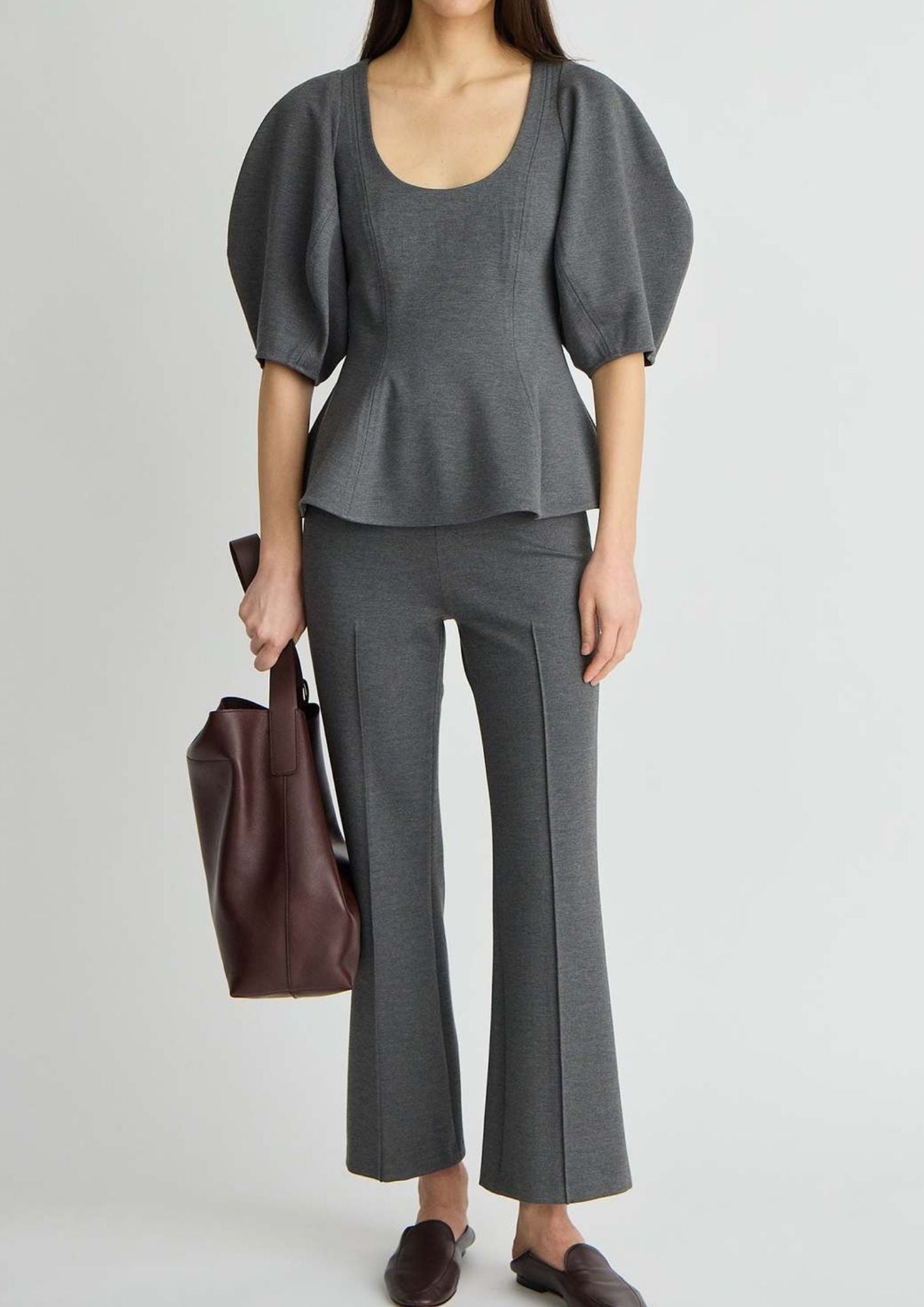 APIECE APART Rene Ponte Pull On Pant - Heather Grey
