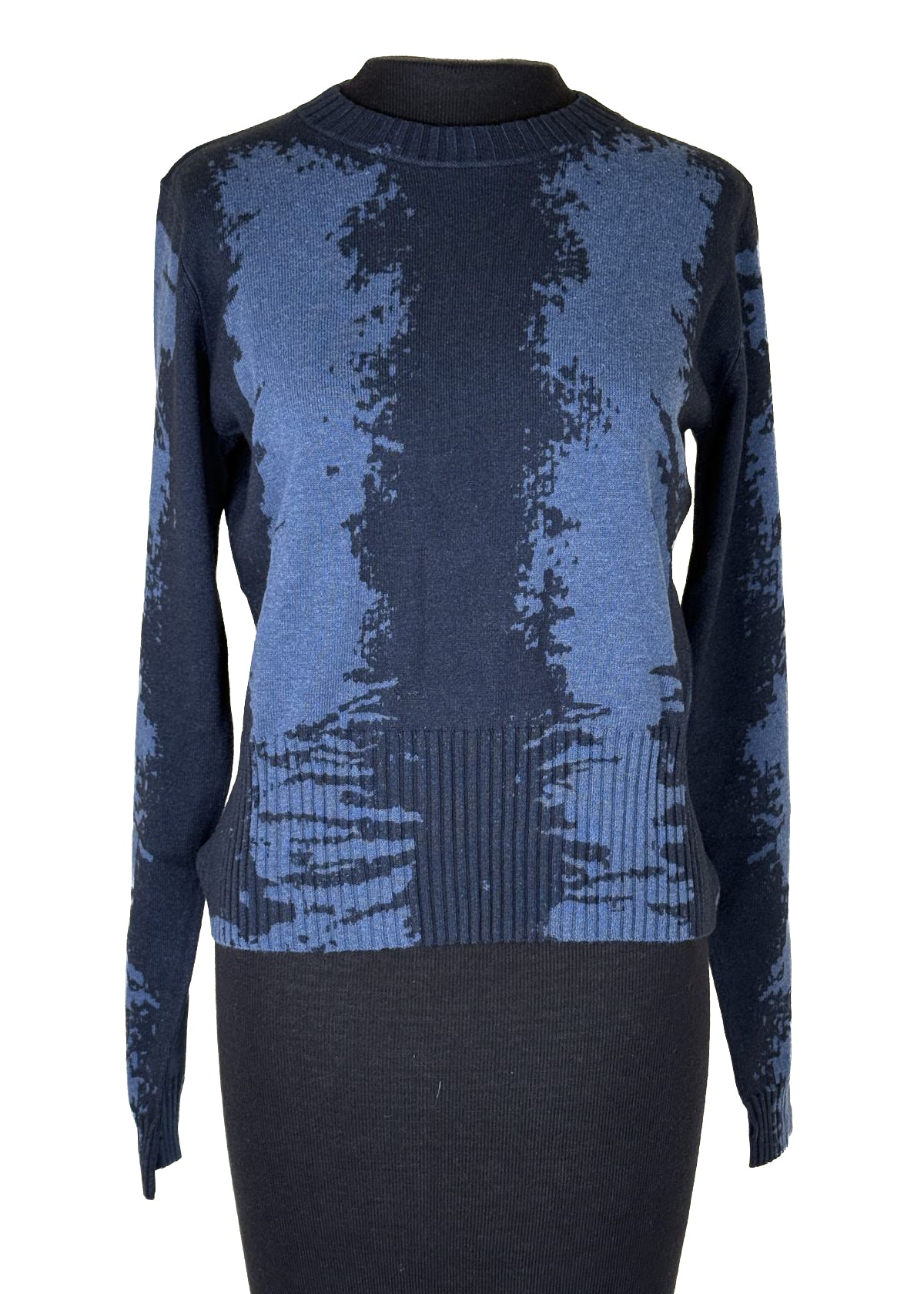 AUTUMN CASHMERE Distressed Denim Wash Sweater - Raw Denim Combo
