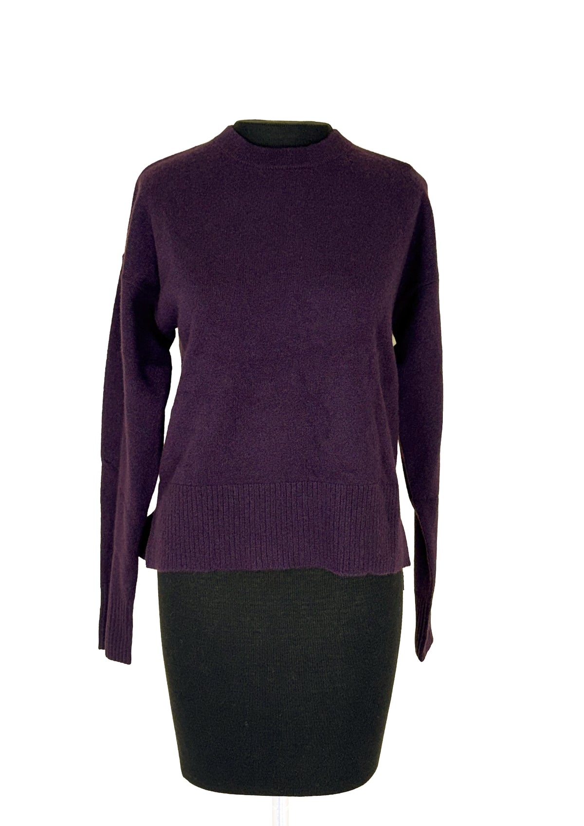 AUTUMN CASHMERE Detachable Tie Neck Sweater - Wine