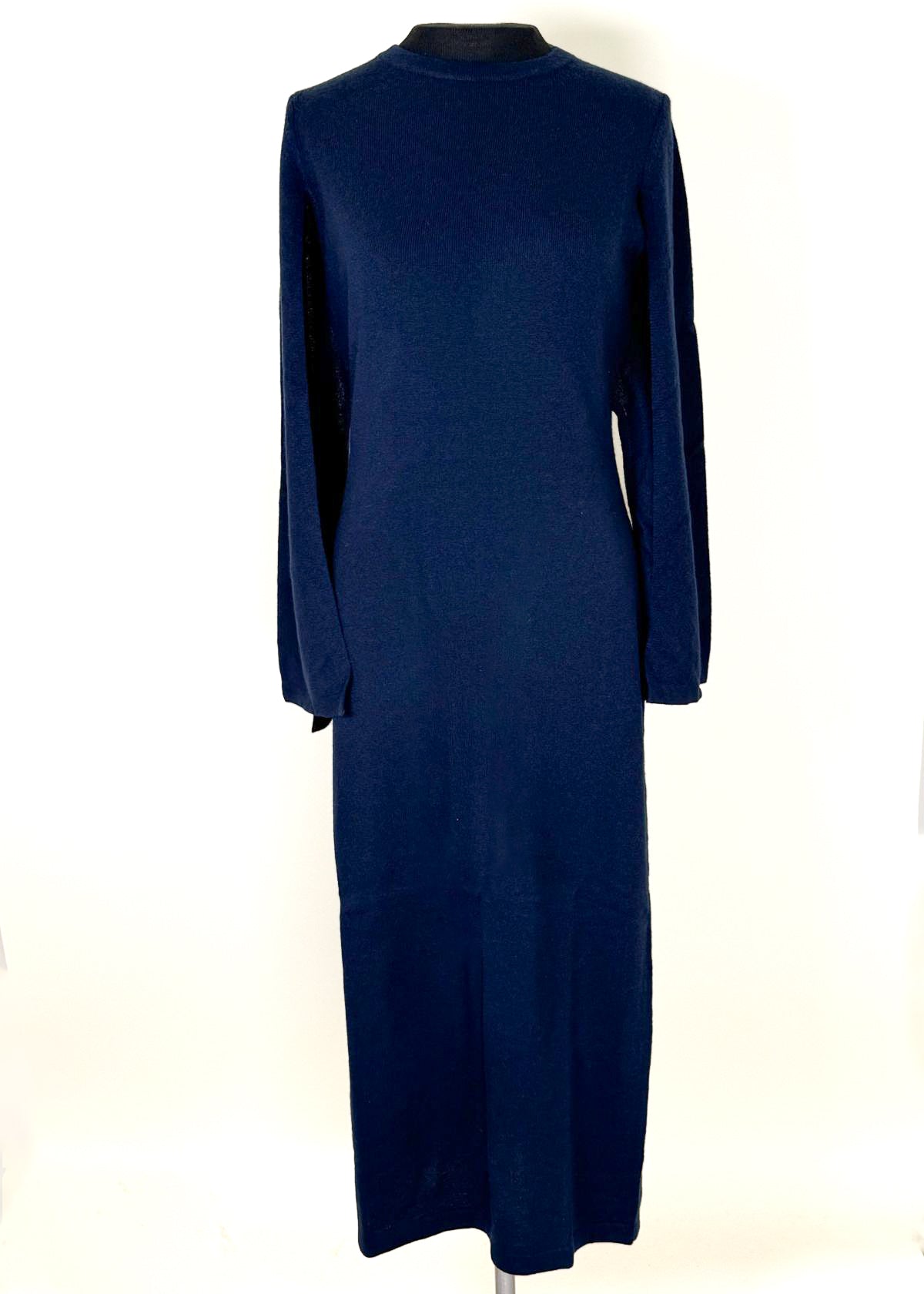 AUTUMN CASHMERE Cape Sleeve Knit Dress - Navy