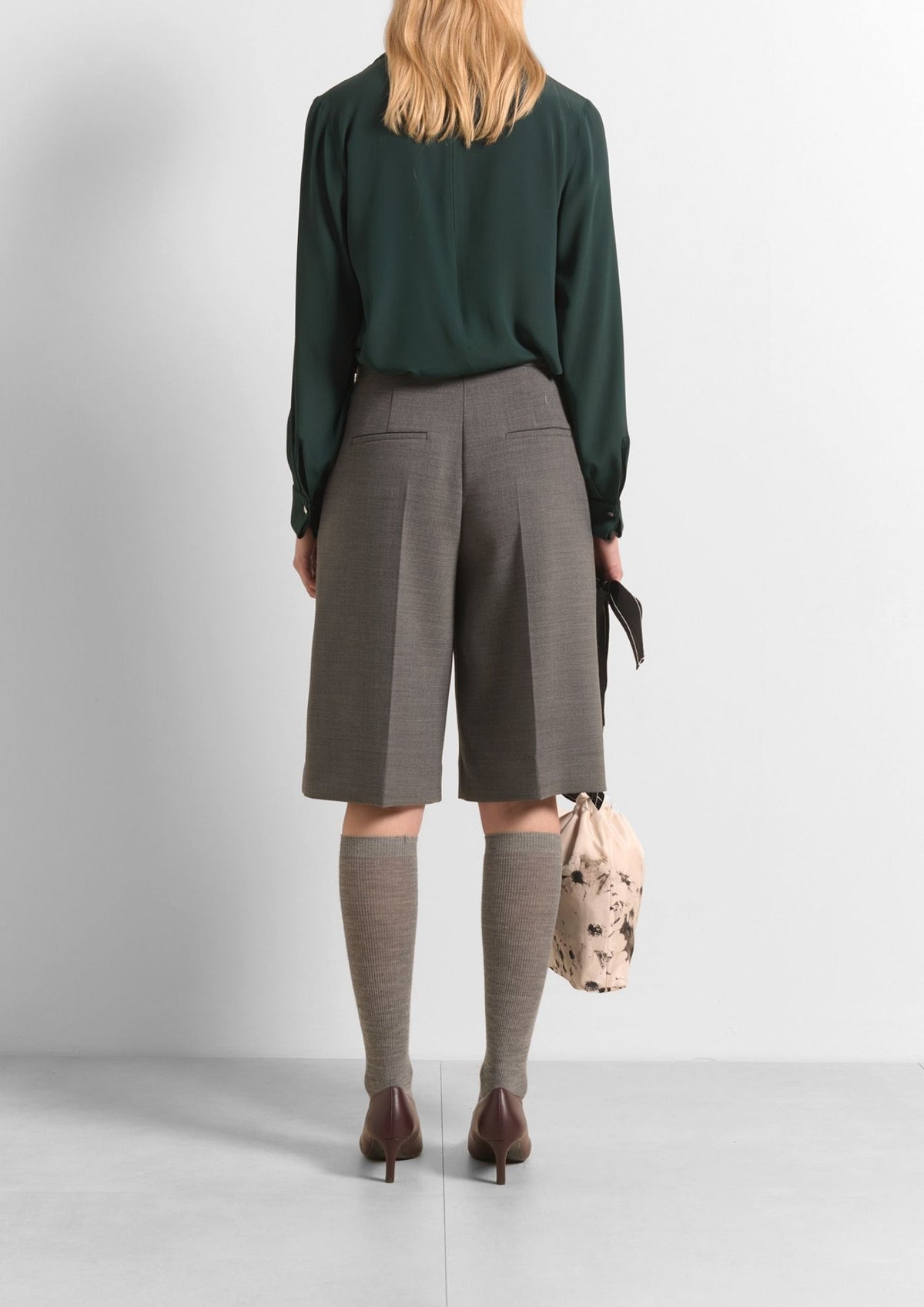 BEATRICE B. Draped High Neck Top - Forest