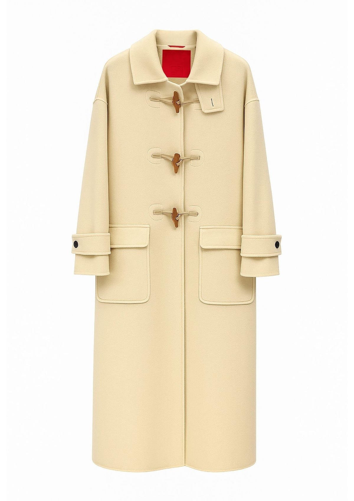 BEATRICE B. Wool Cashmere Toggle Coat - Off White
