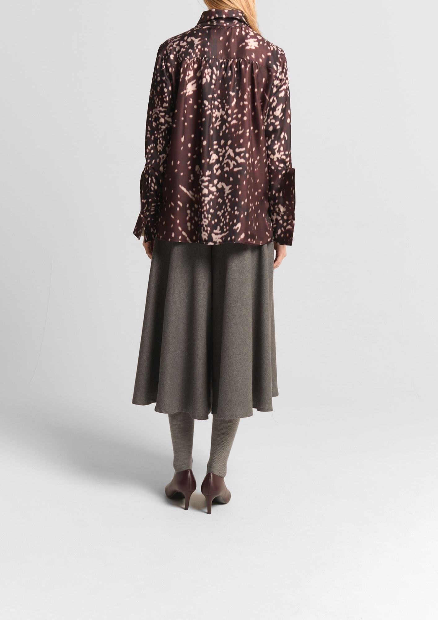 BEATRICE B. Twin Cuff Top - Merlot Multi