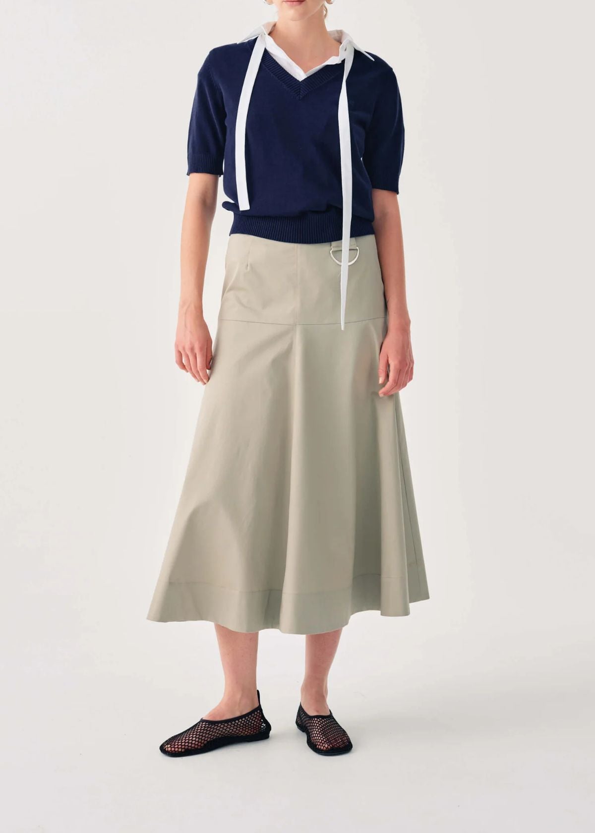 BEATRICE B. Midi Skirt with Ring Detail - Sponge