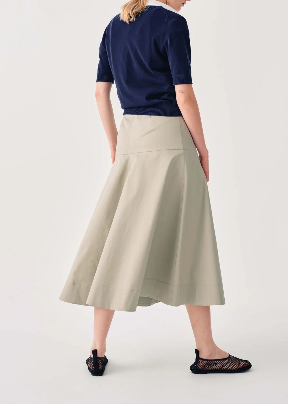 BEATRICE B. Midi Skirt with Ring Detail - Sponge