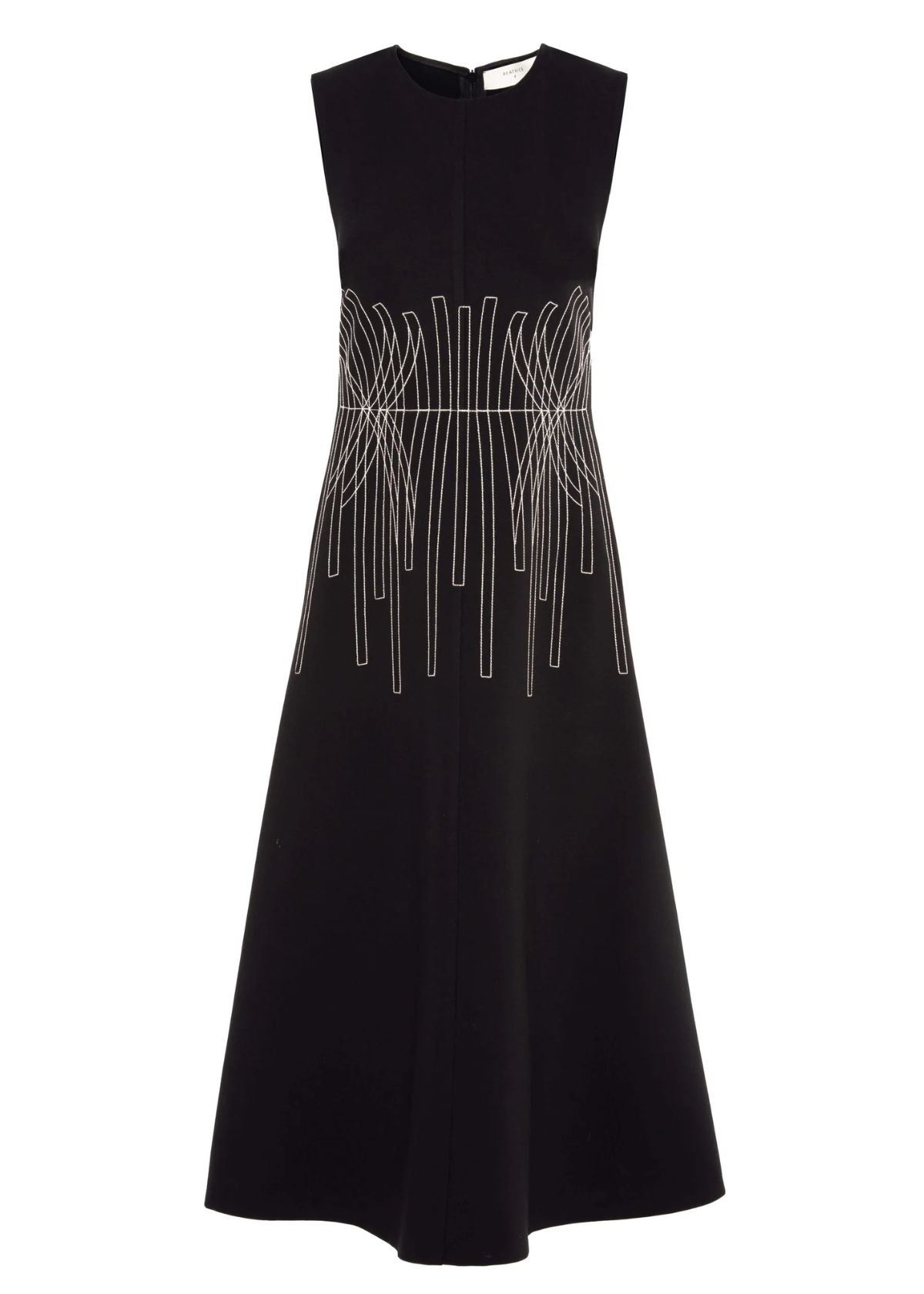 BEATRICE B. Embroidered Sleeveless Dress - Black