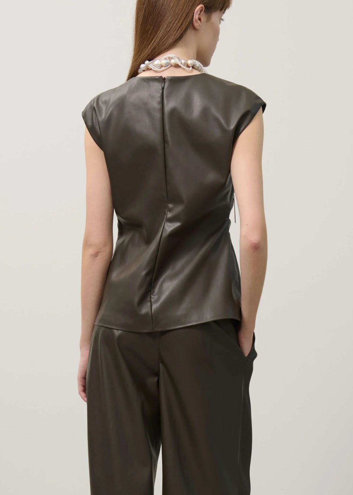 BEATRICE B. Eco-Leather Top - Taffarel