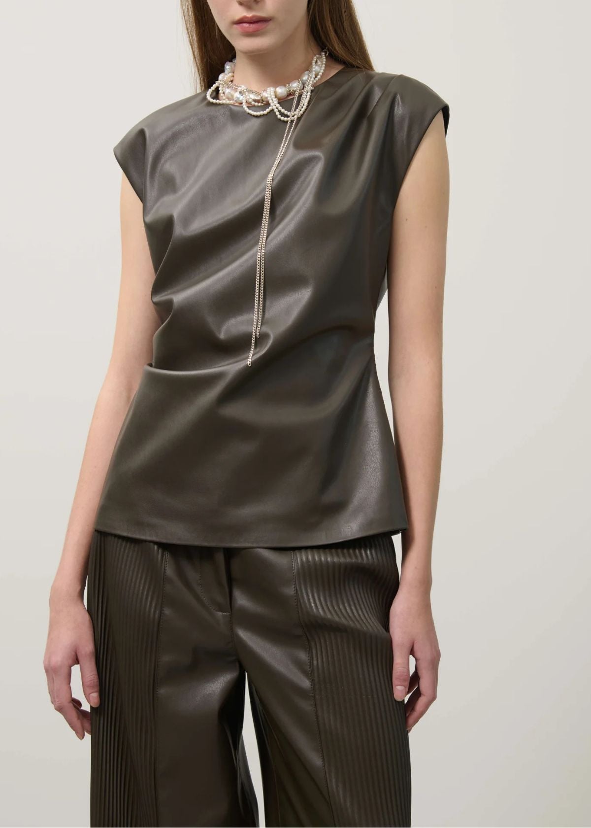 BEATRICE B. Eco-Leather Top - Taffarel