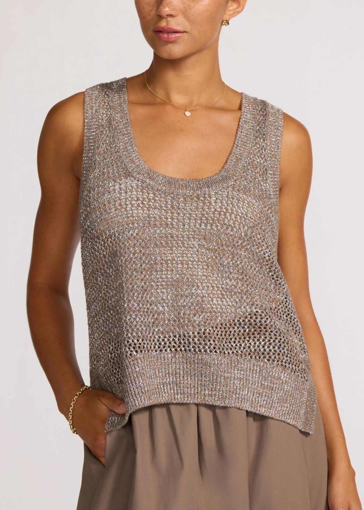 BROCHU WALKER Via Tank Top - Terra Metallic