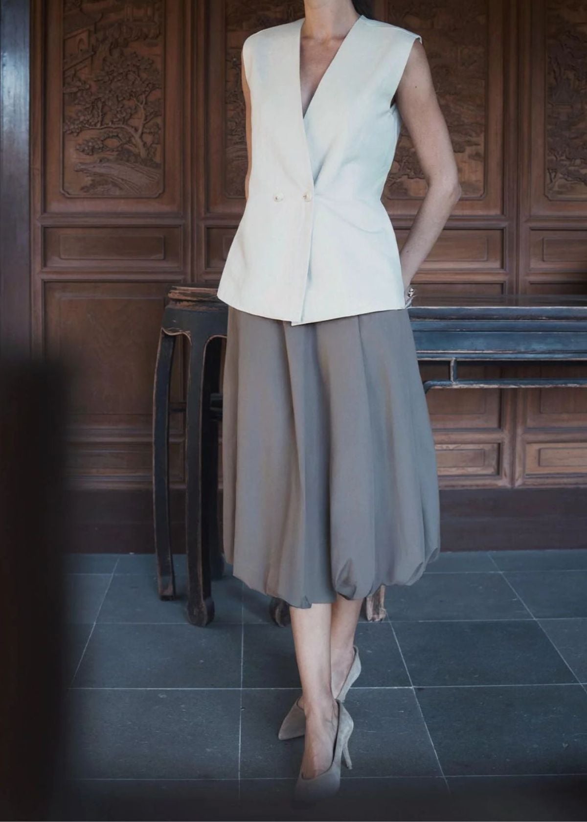 BROCHU WALKER Loti Bubble Skirt - Terra