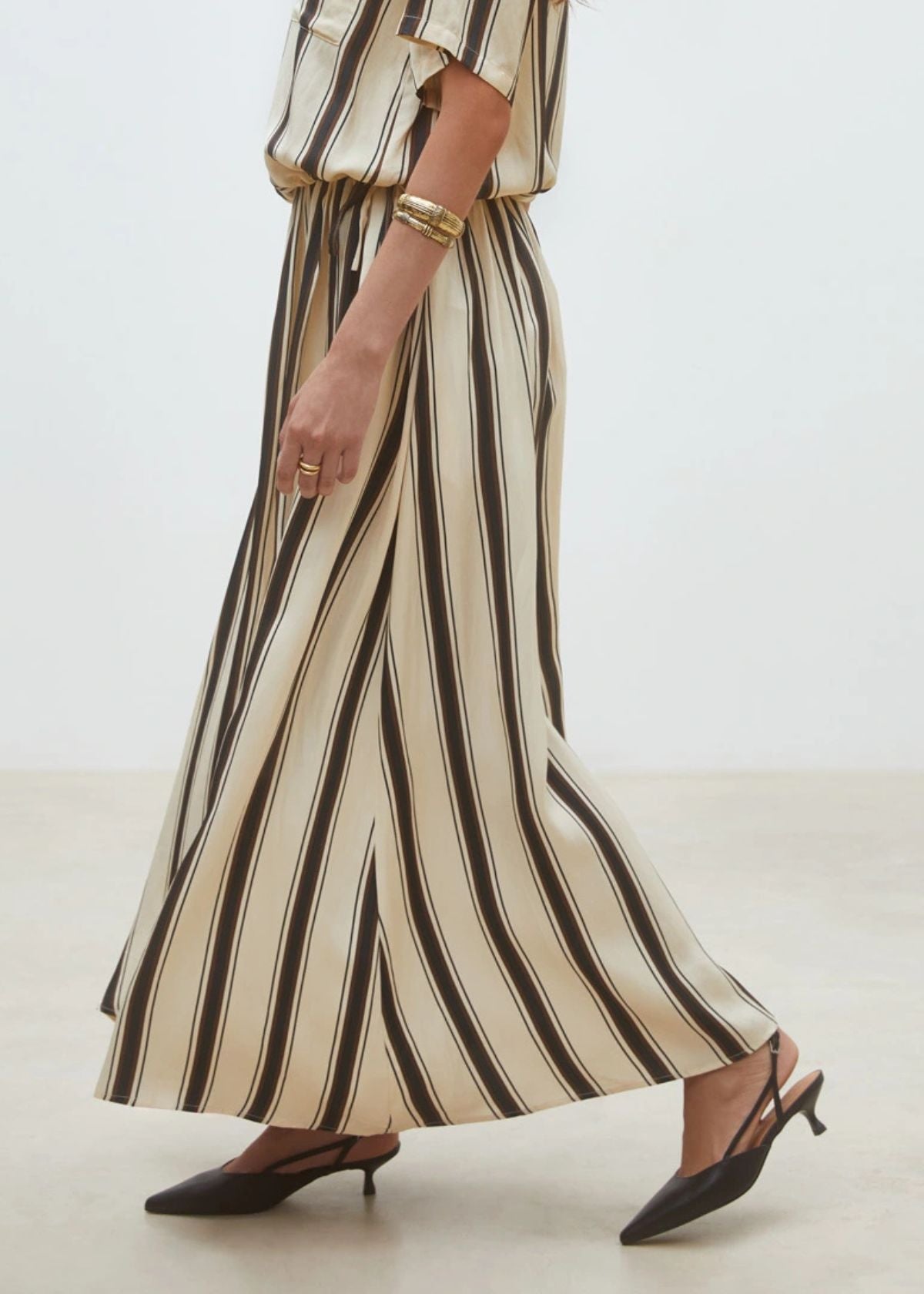 SUNCOO Fidji Long striped skirt