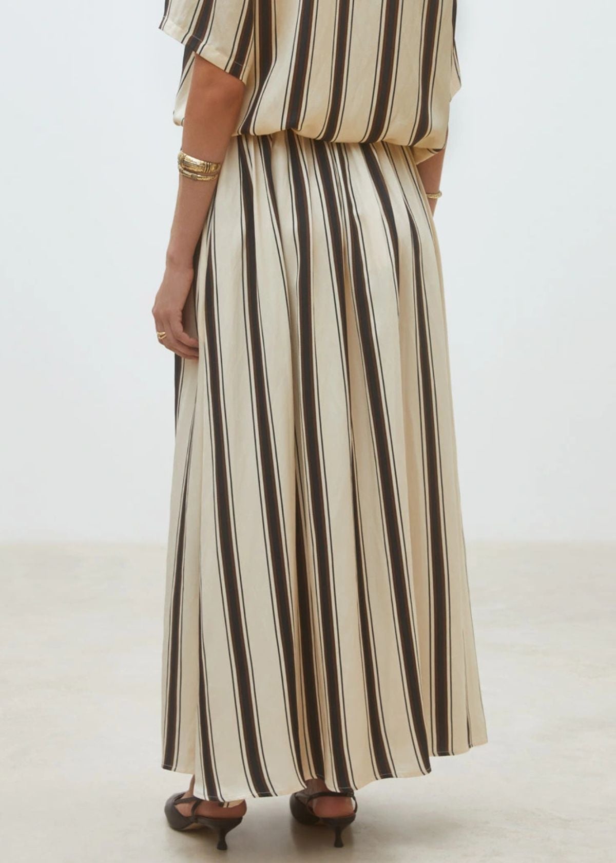 SUNCOO Fidji Long striped skirt