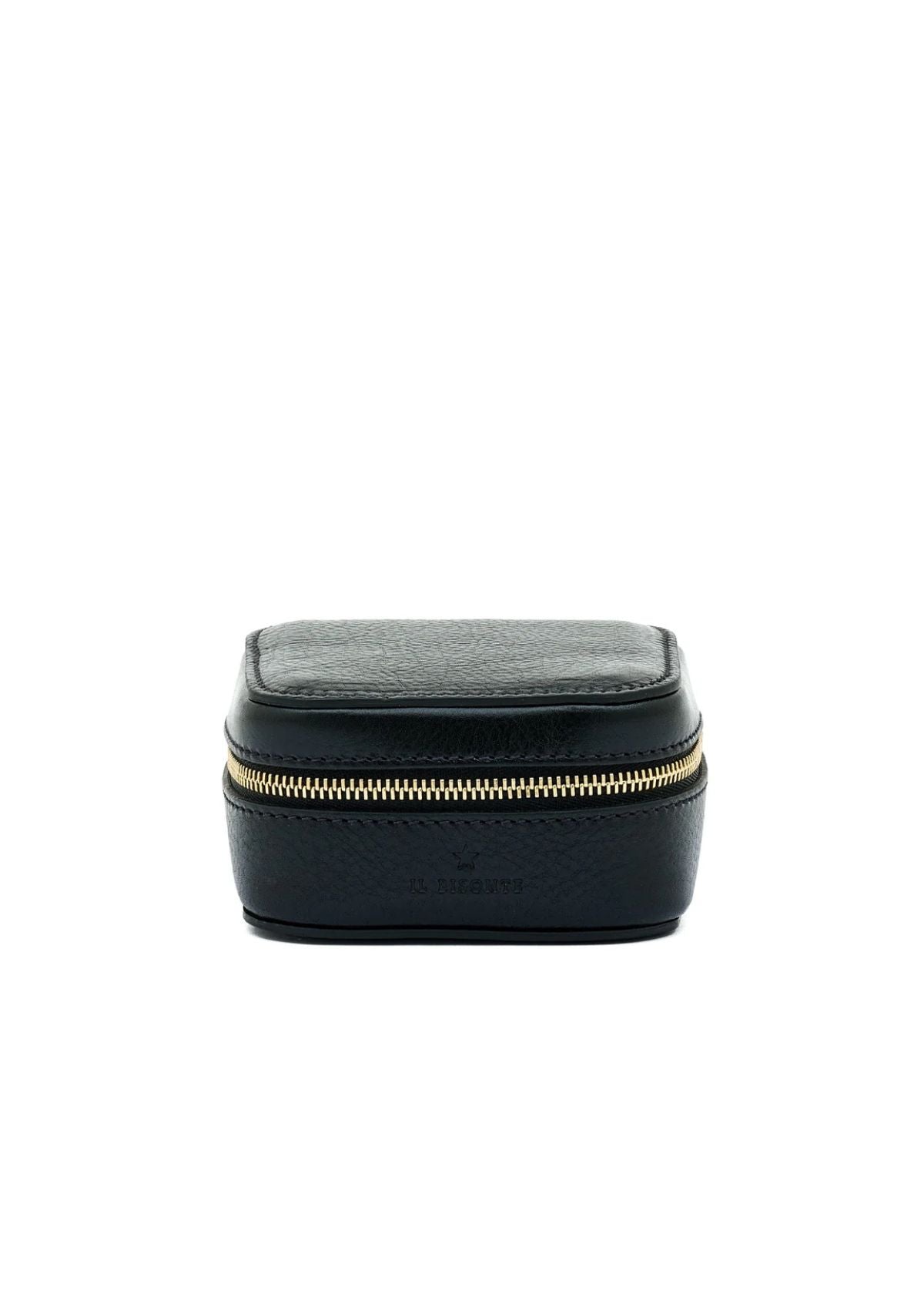 IL BISONTE Cowhide Jewelry Case - Black