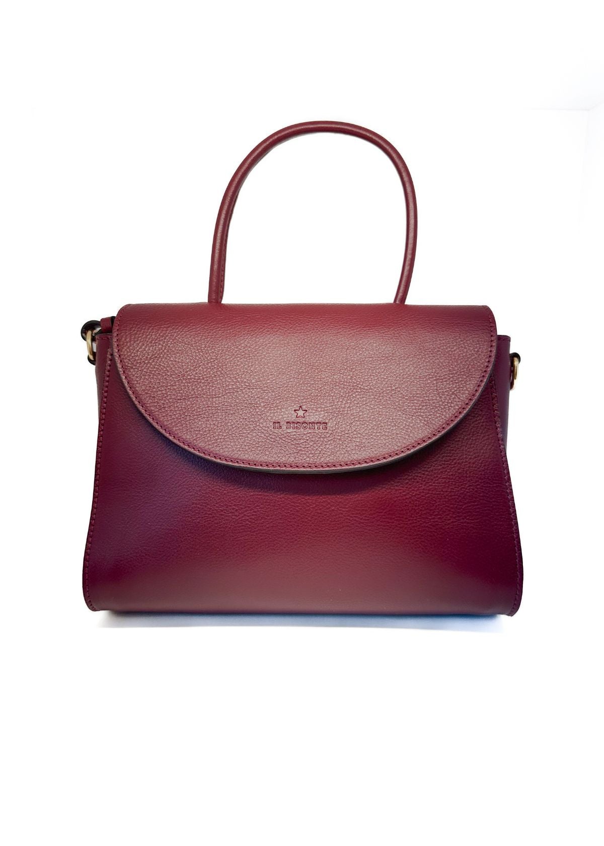 IL BISONTE Leather Top Handle Bag - Amarena