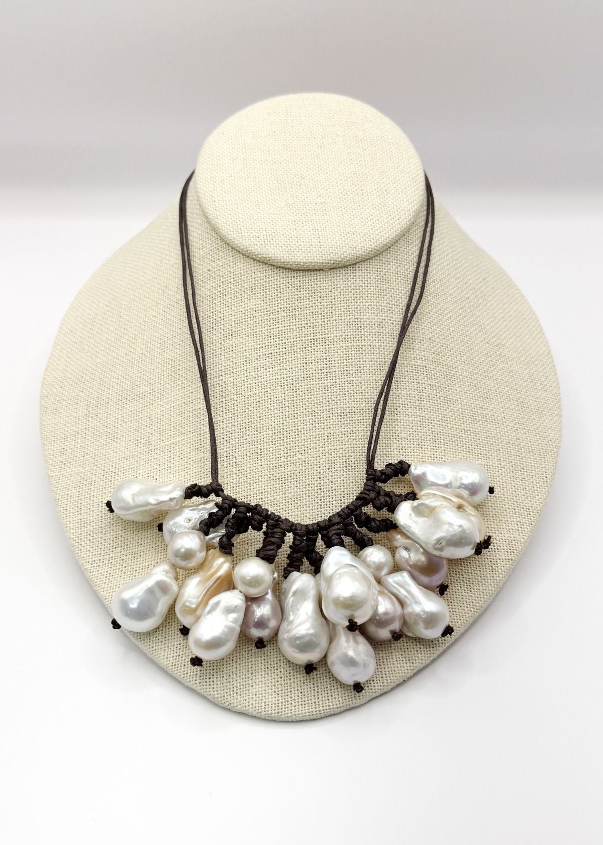 MELA Baroque Pearl Fringe Necklace