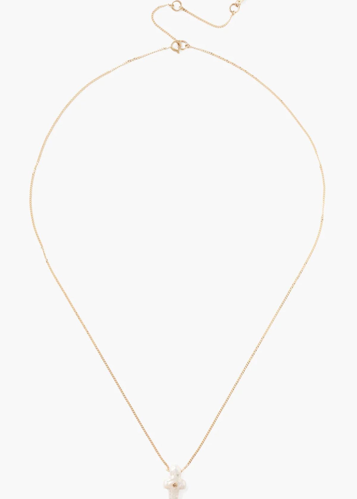 CHAN LUU 14K Gold Playa Cross Necklace