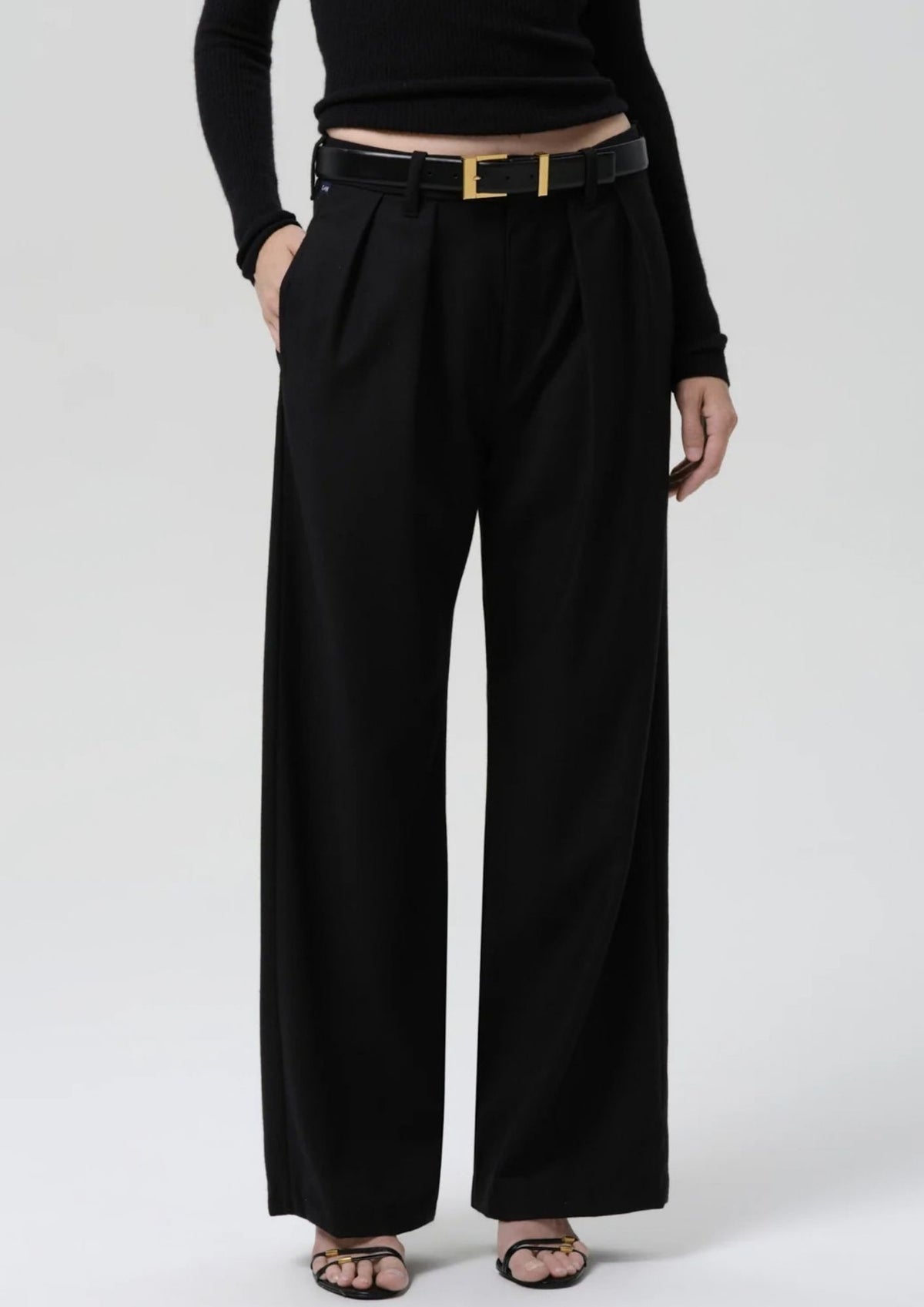 CITIZENS OF HUMANITY Ines Italian Virgin Wool Pant - Black