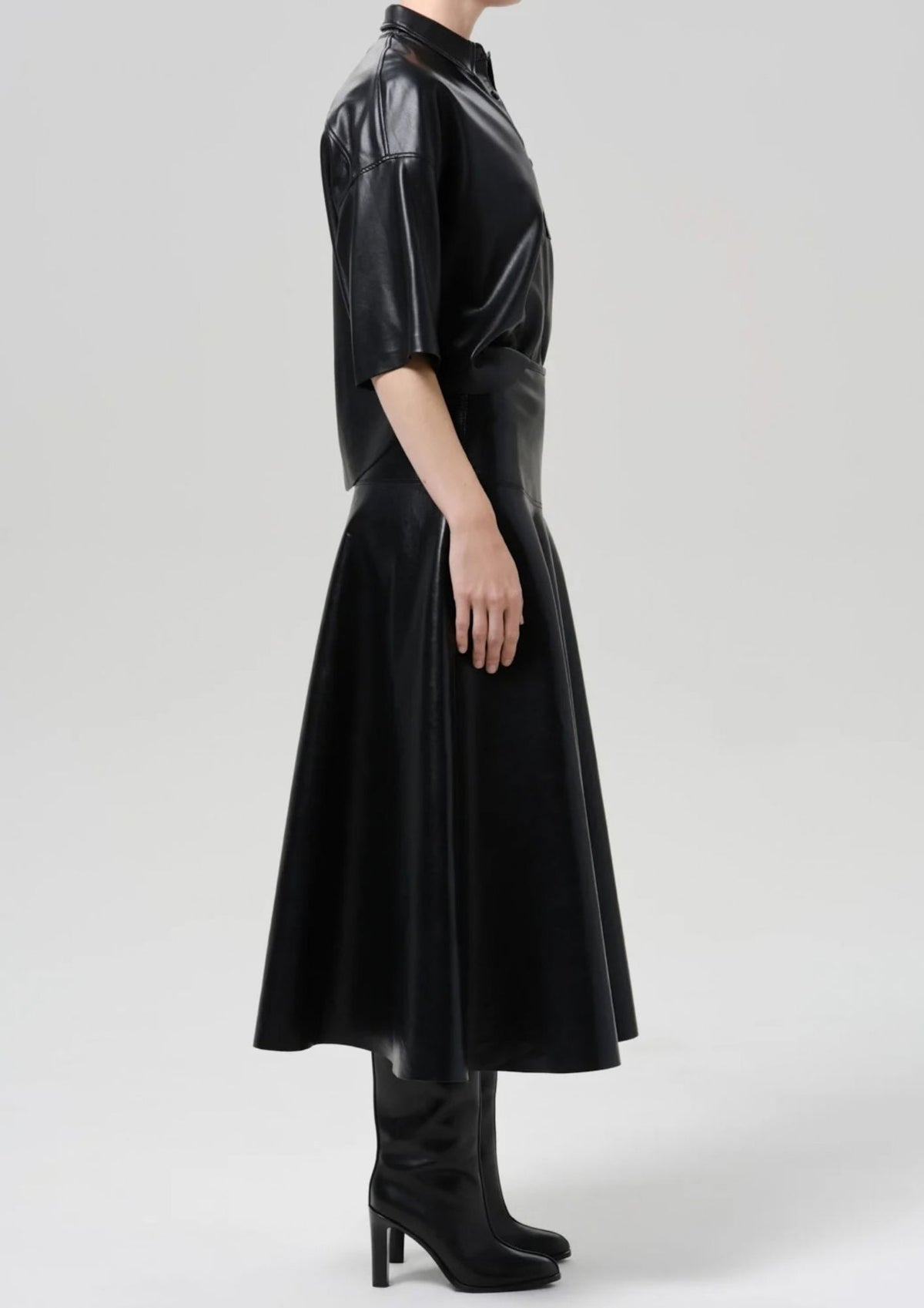 CITIZENS OF HUMANITY Vita Recycled Leather Maxi Skirt - Black