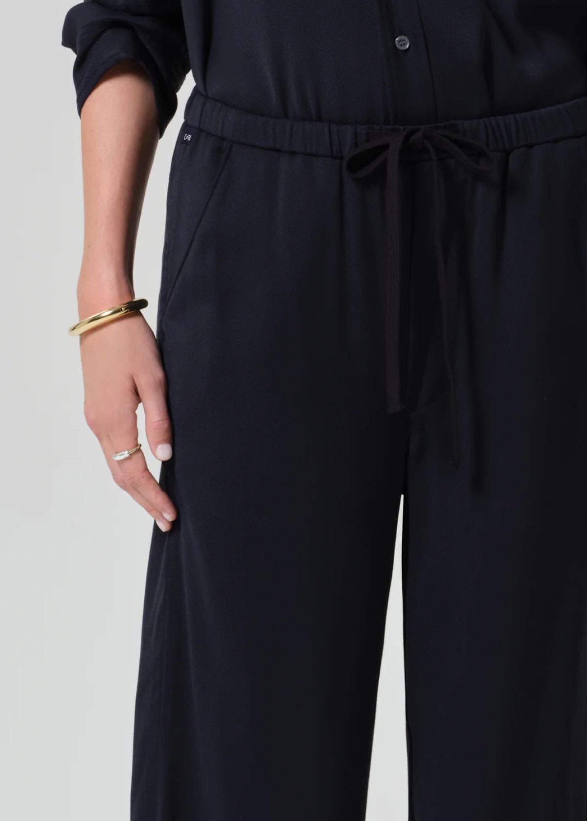 CITIZENS OF HUMANITY Bubble Hem Pull-on Pant - Navy