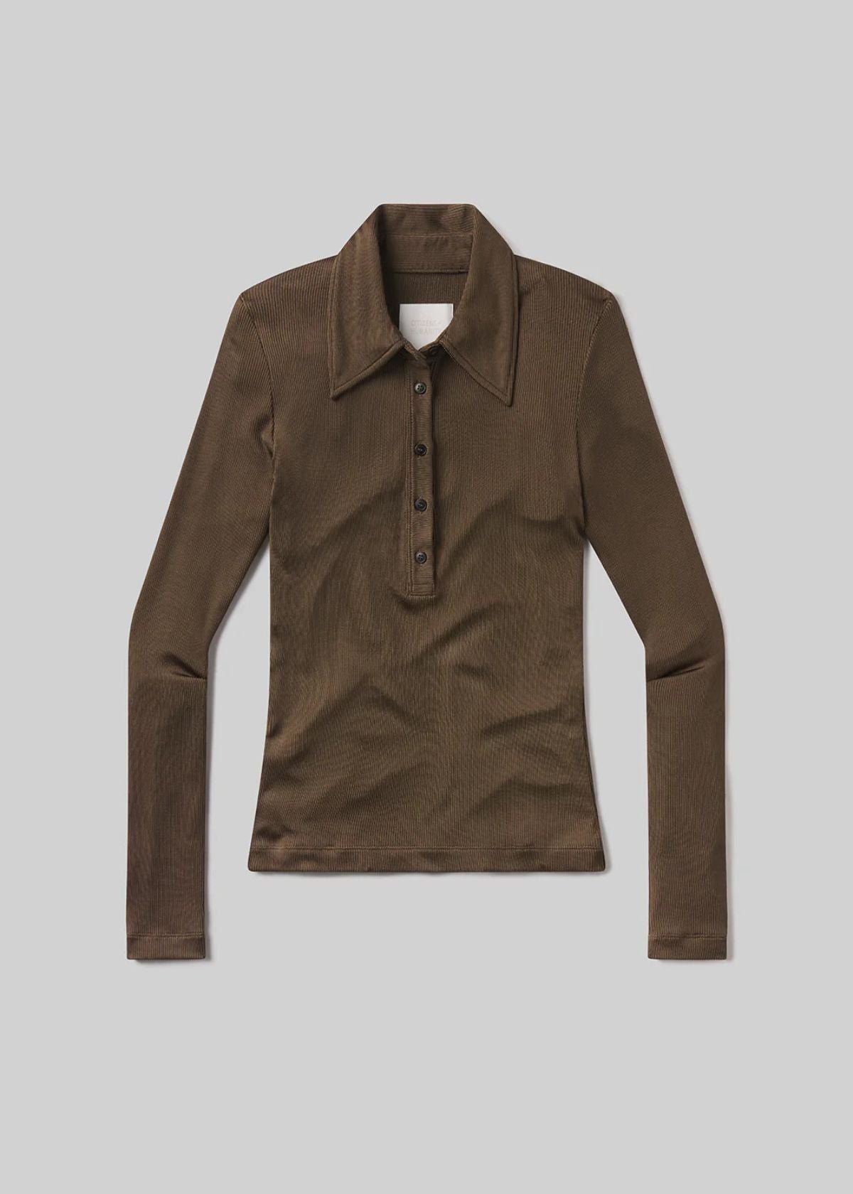 CITIZENS OF HUMANITY Shaea Polo Top - Cocoa