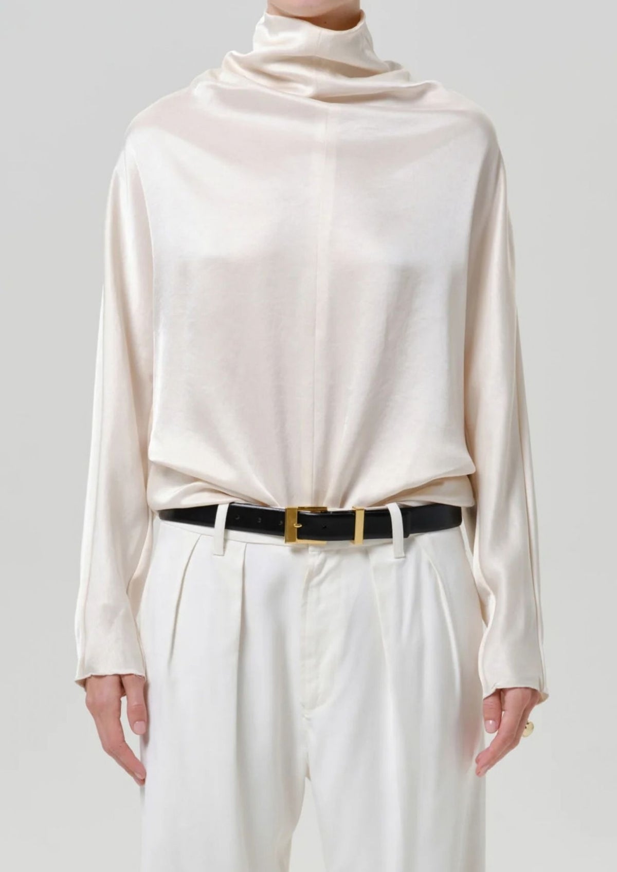 CITIZENS OF HUMANITY Ilaria Draped Top - Cream