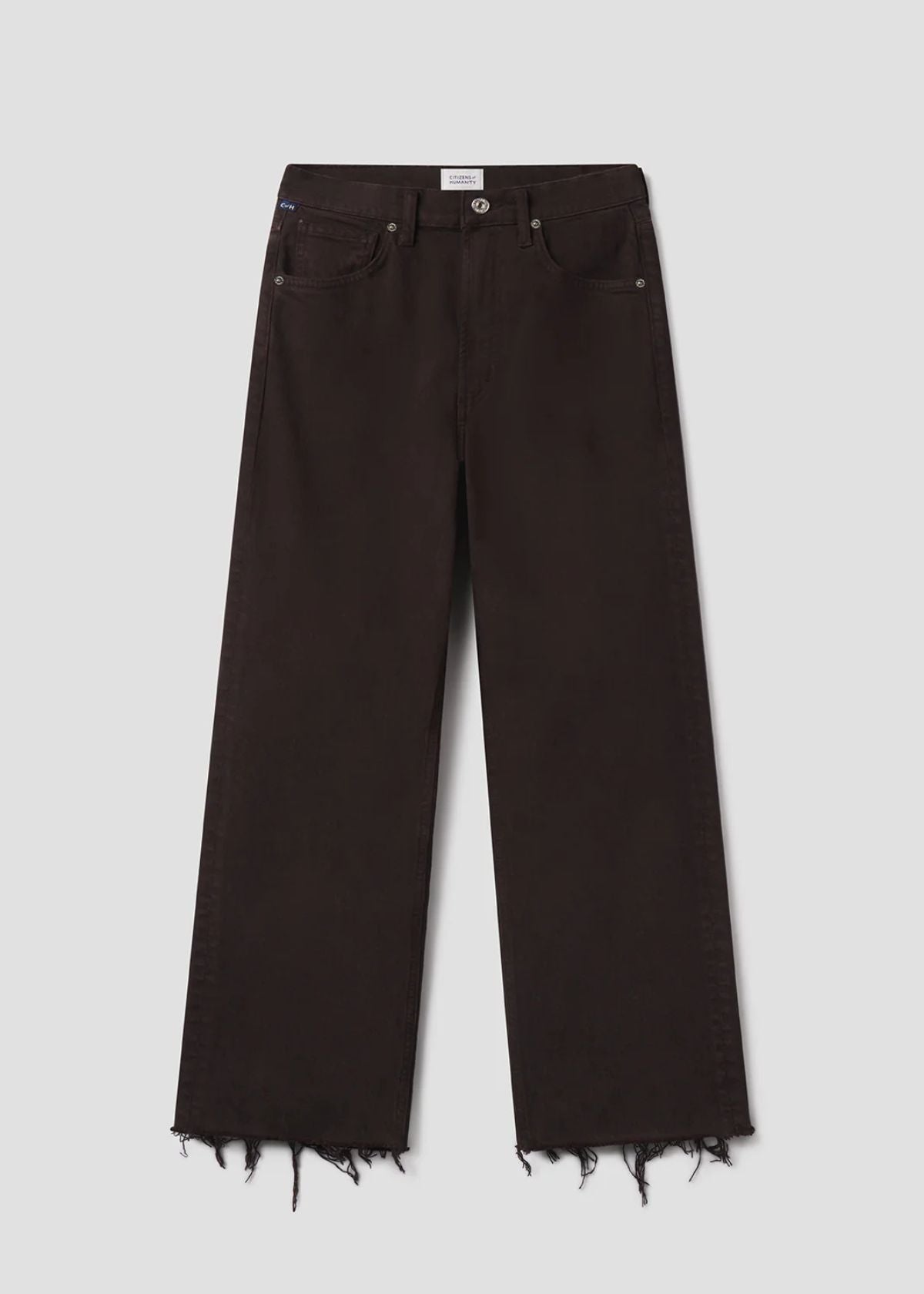 CITIZENS OF HUMANITY Palma Straight Leg Raw Hem Jean - Carob