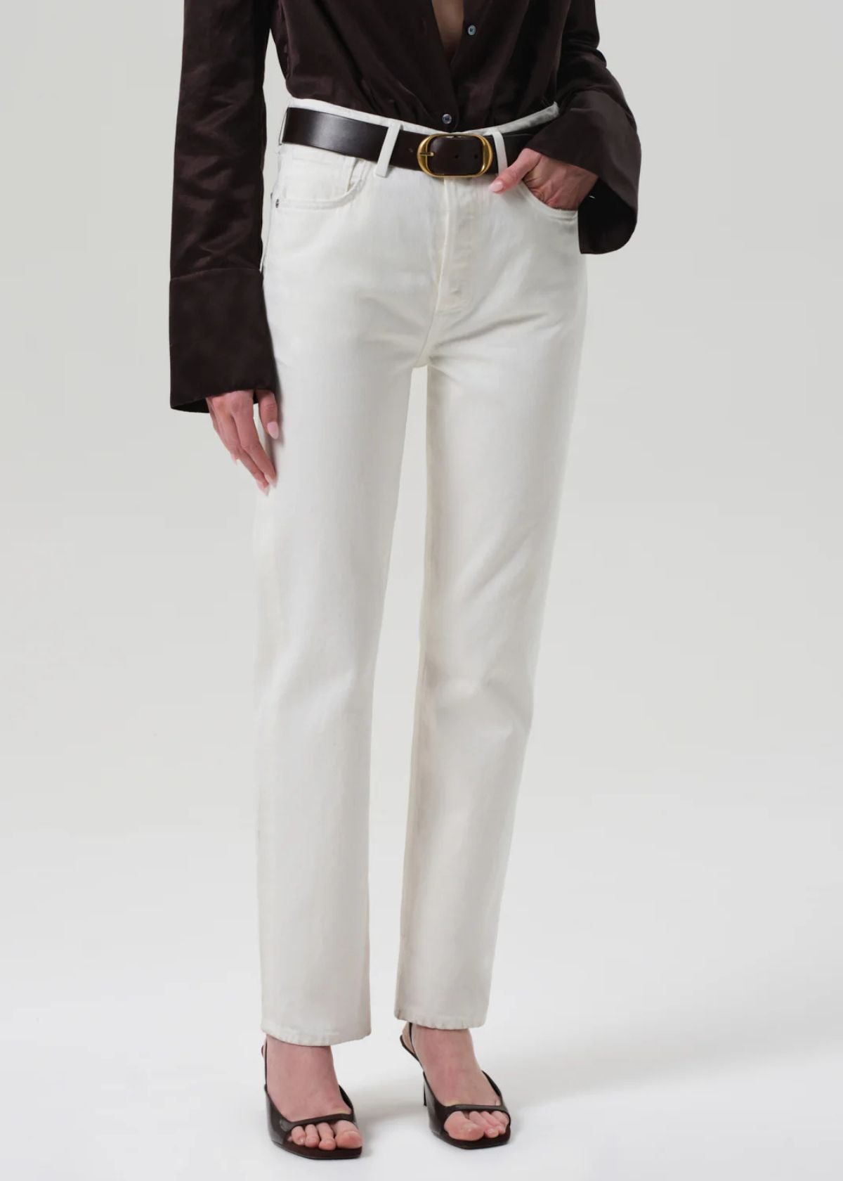 CITIZENS OF HUMANITY Blaine High Rise Straight Leg Jean - Pashmina