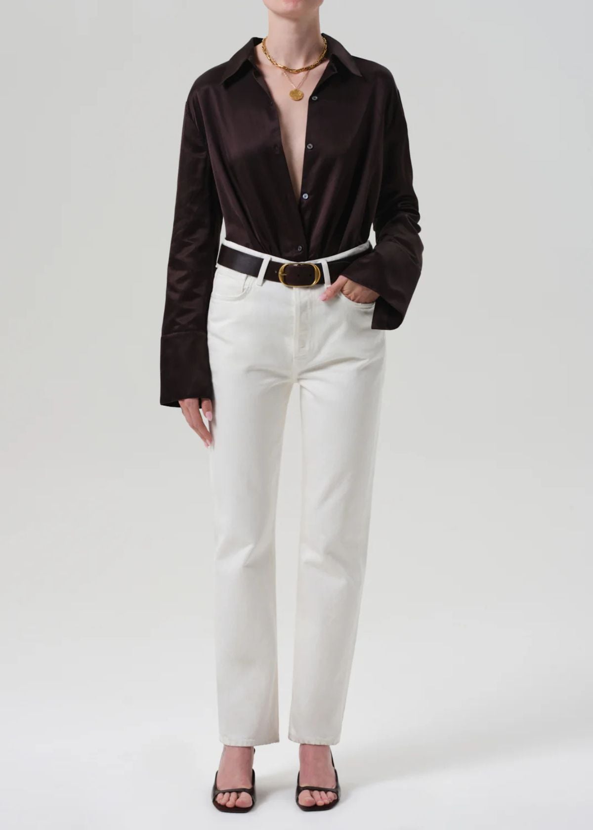 CITIZENS OF HUMANITY Blaine High Rise Straight Leg Jean - Pashmina