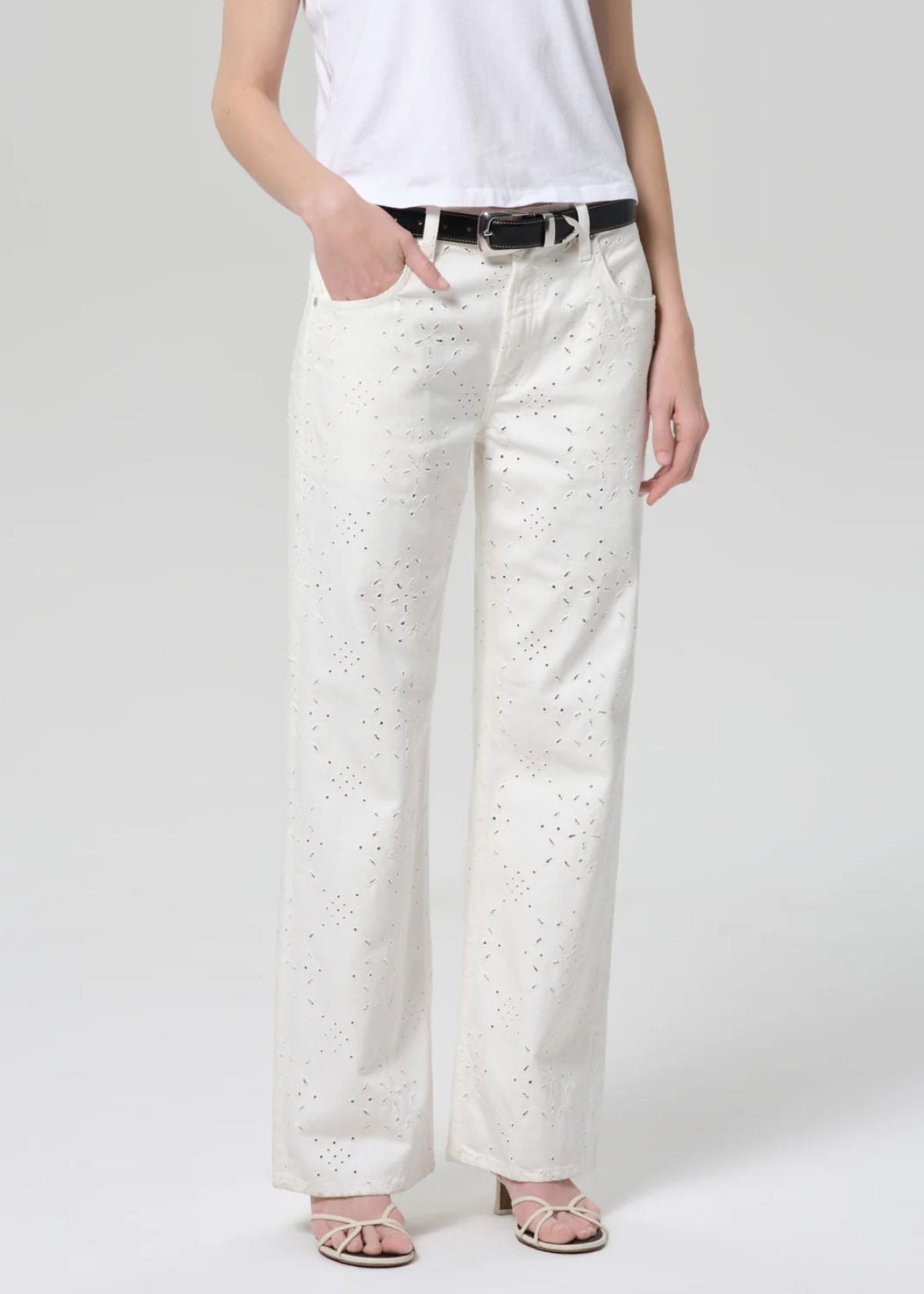 CITIZENS OF HUMANITY Lindz Easy Straight Leg Jean - Blanc